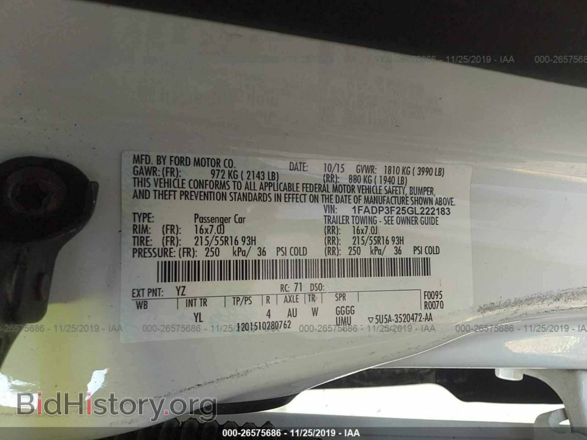 2016 FORD FOCUS - VIN: 1FADP3F25GL222183 - Фото 9
