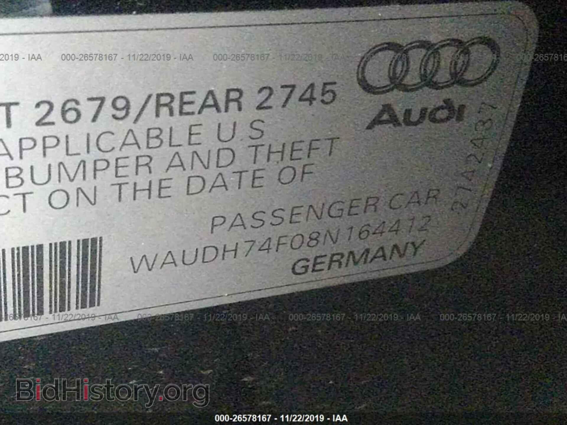 2008 AUDI A6 - VIN: WAUDH74F08N164412 - Фото 9