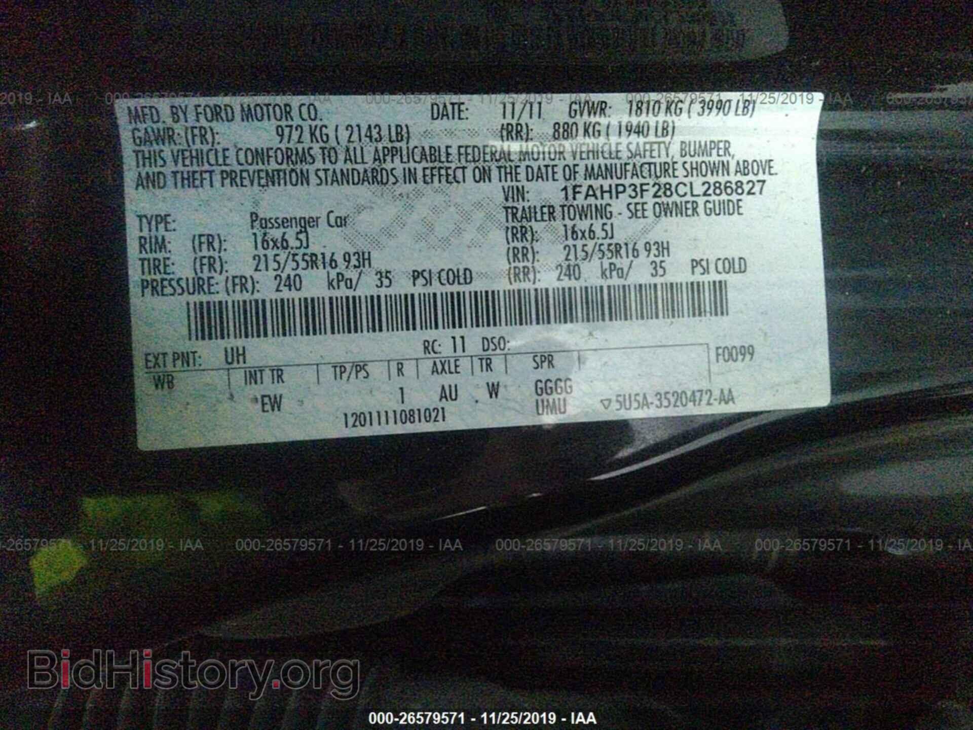 2012 FORD FOCUS - VIN: 1FAHP3F28CL286827 - Photo 9