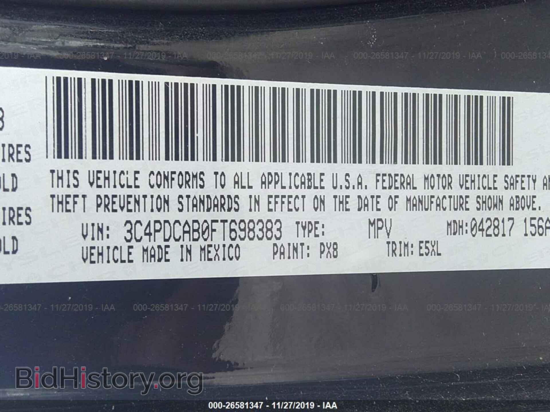 2015 DODGE JOURNEY - VIN: 3C4PDCAB0FT698383 - Фото 9