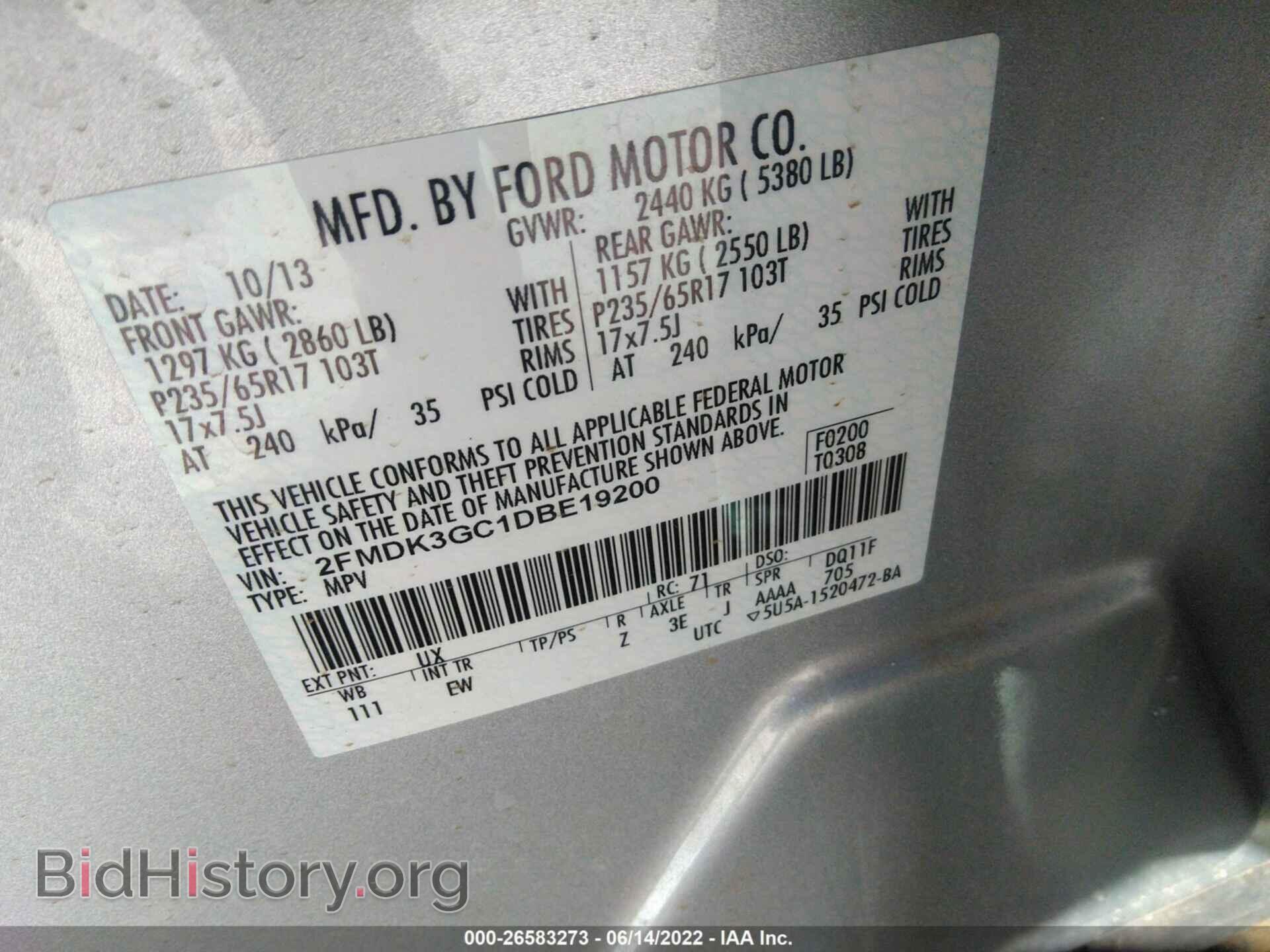 2013 FORD EDGE - VIN: 2FMDK3GC1DBE19200 - Photo 9