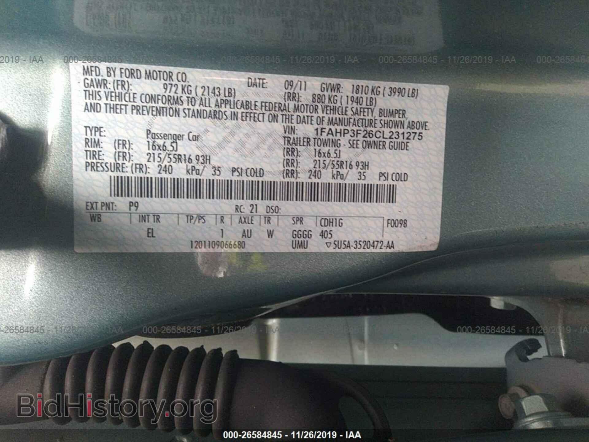 2012 FORD FOCUS - VIN: 1FAHP3F26CL231275 - Photo 9