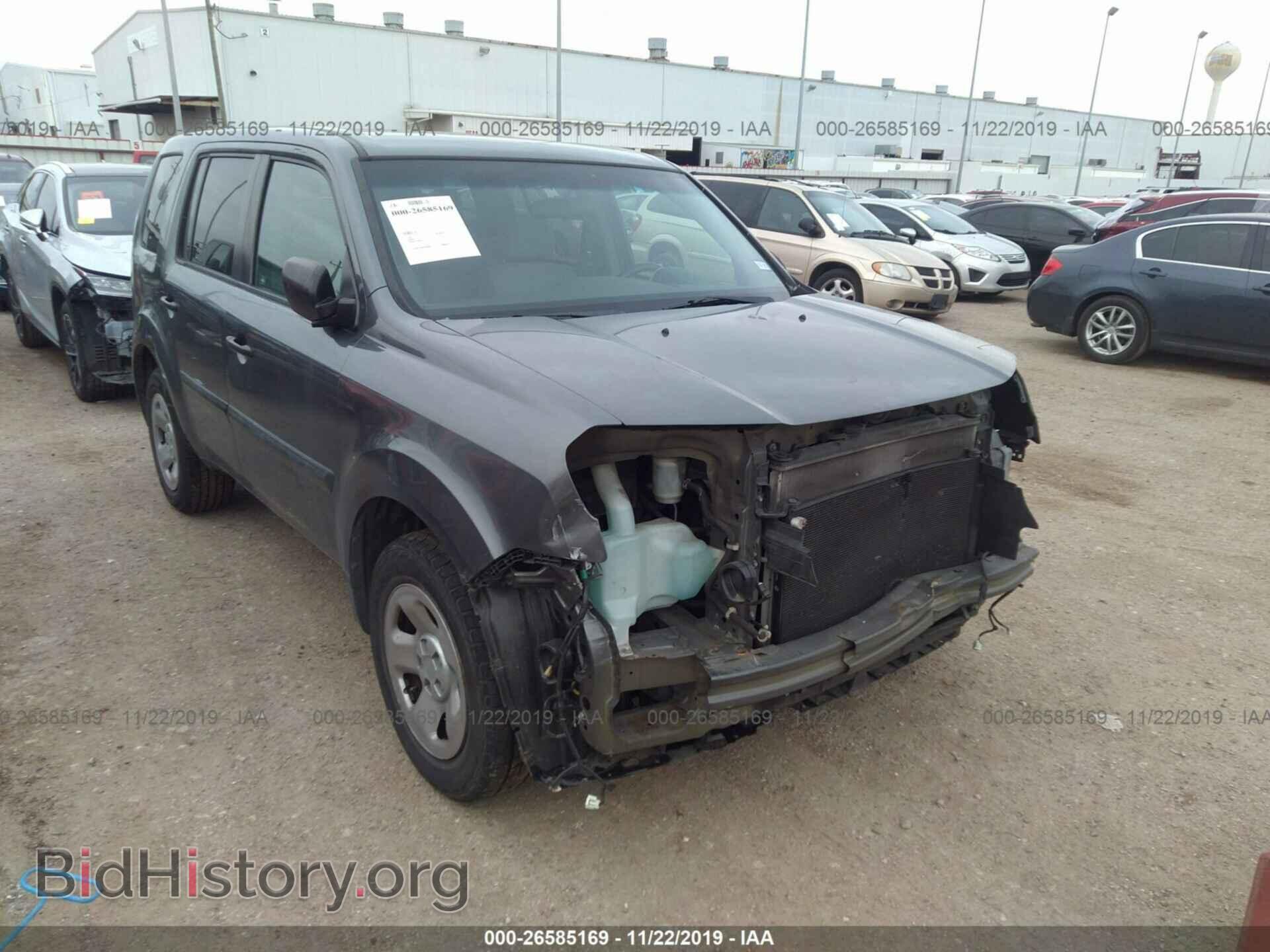 Photo 5FNYF3H21CB005304 - HONDA PILOT 2012