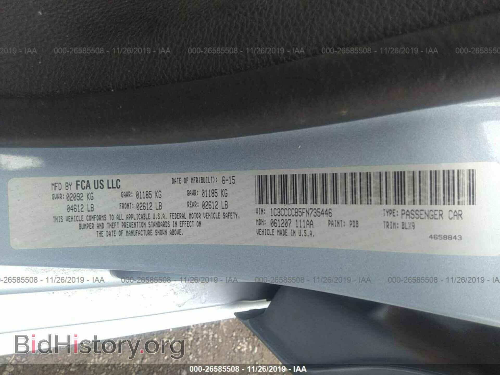 2015 CHRYSLER 200 - VIN: 1C3CCCCB5FN735446 - Фото 9