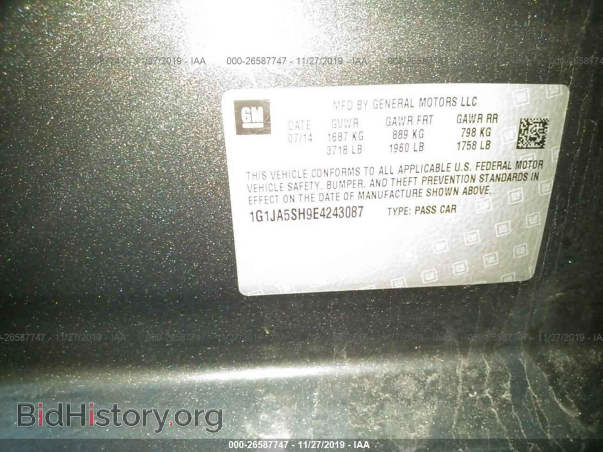 2014 CHEVROLET SONIC - VIN: 1G1JA5SH9E4243087 - Фото 9