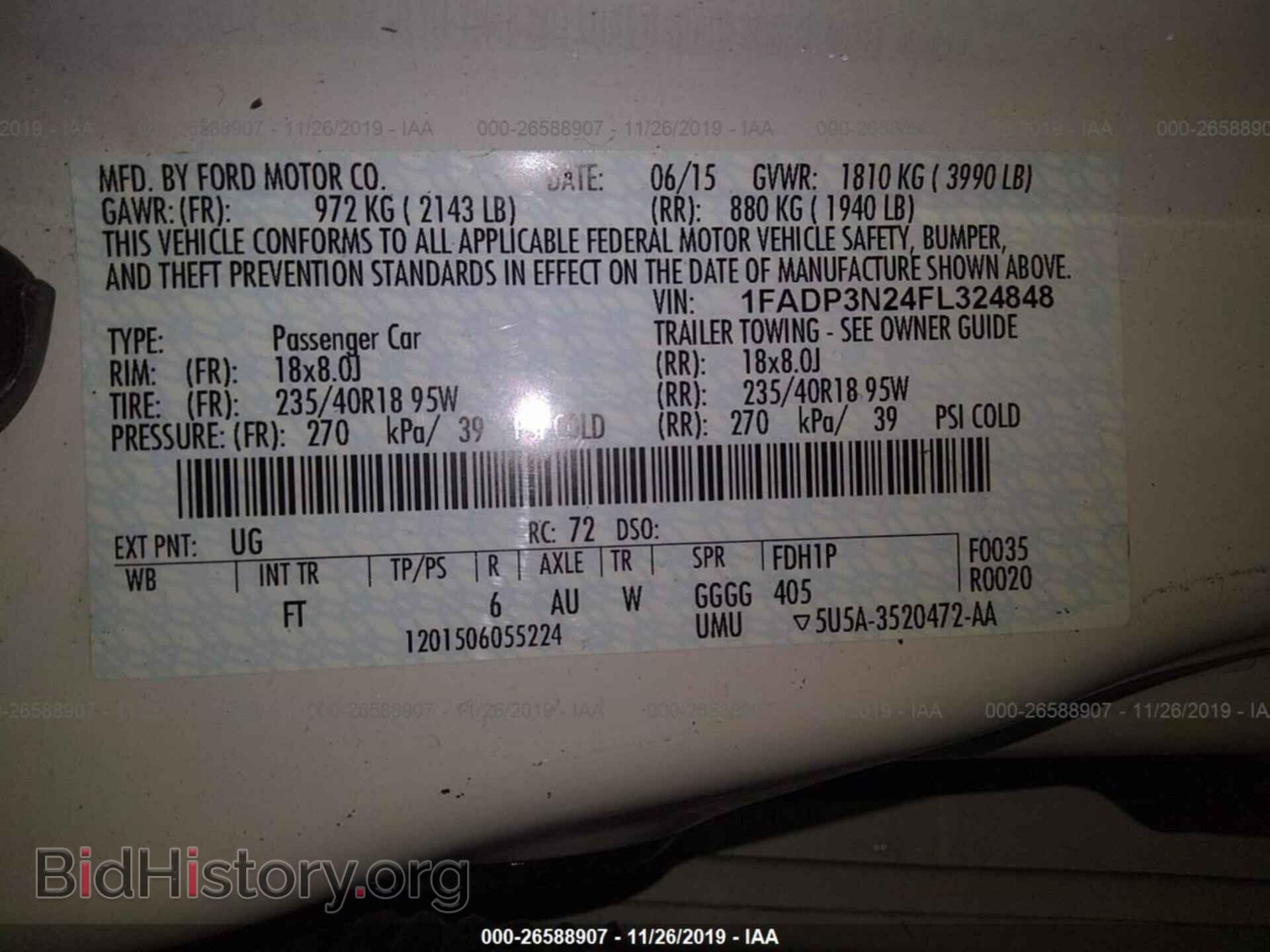 2015 FORD FOCUS - VIN: 1FADP3N24FL324848 - Фото 9