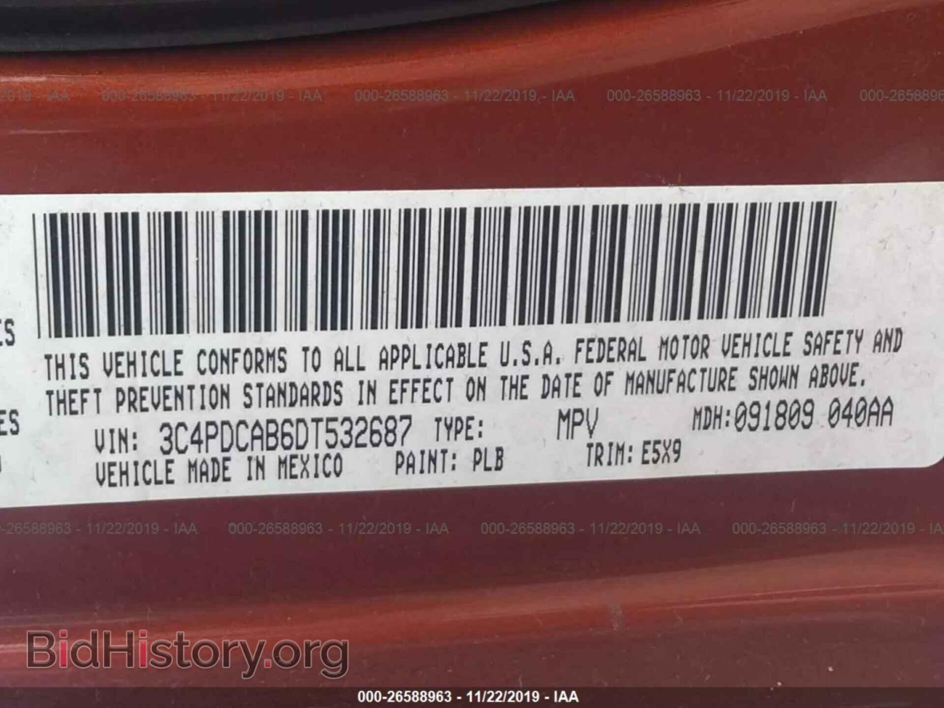 2013 DODGE JOURNEY - VIN: 3C4PDCAB6DT532687 - Фото 9