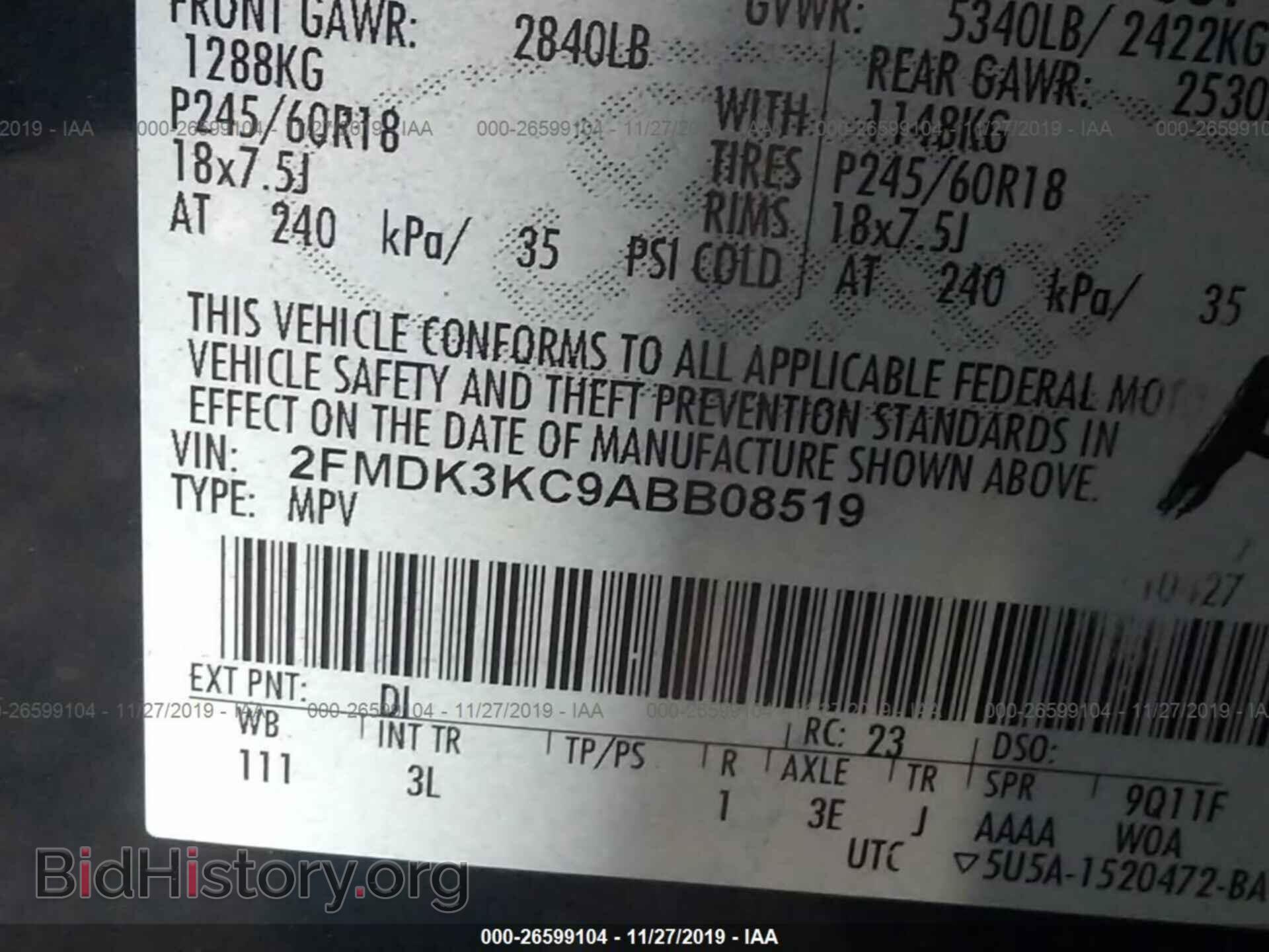 2010 FORD EDGE - VIN: 2FMDK3KC9ABB08519 - Photo 9
