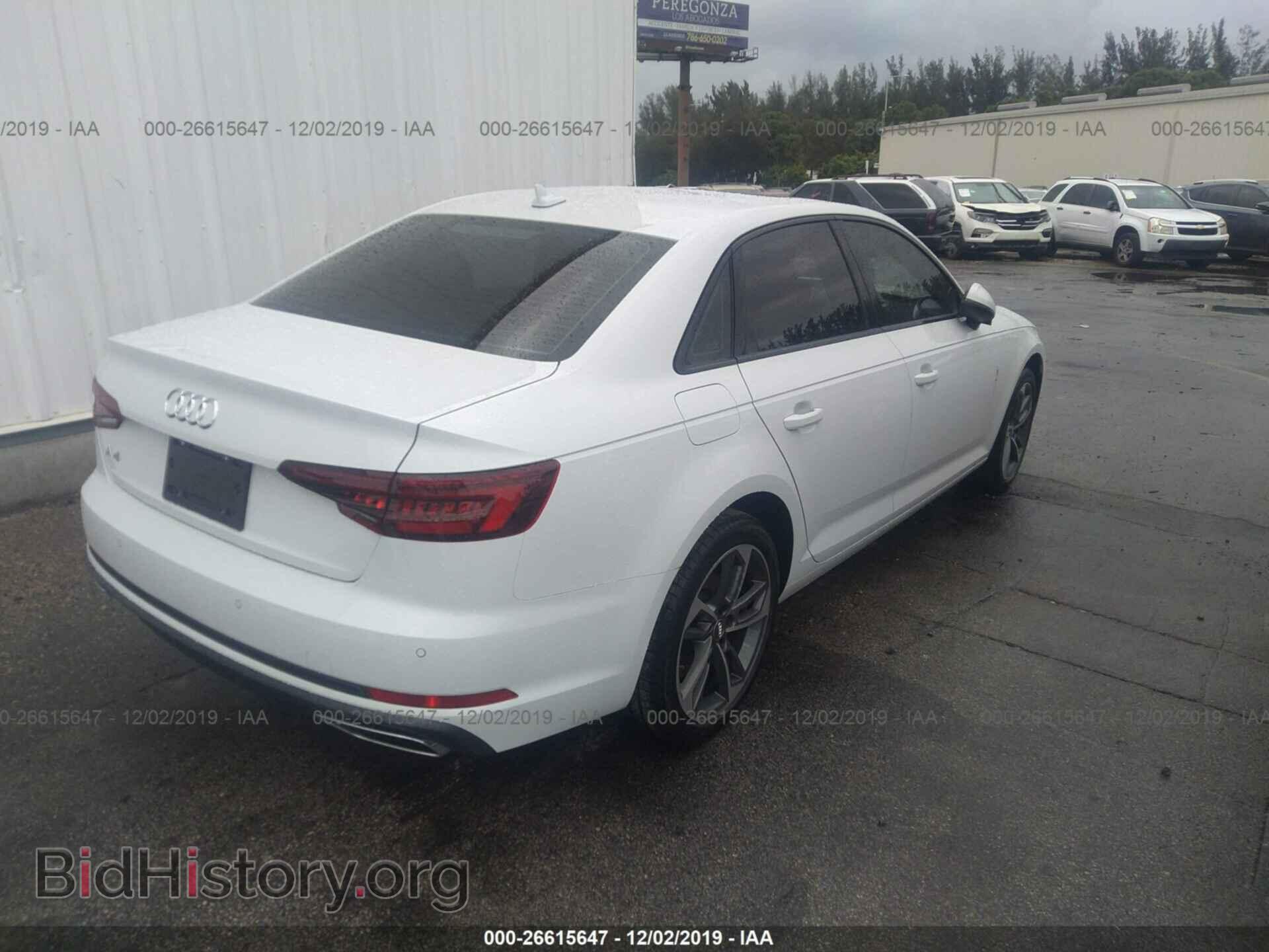 2019 AUDI A4 - VIN: WAUGMAF4XKN021377 - Фото 4