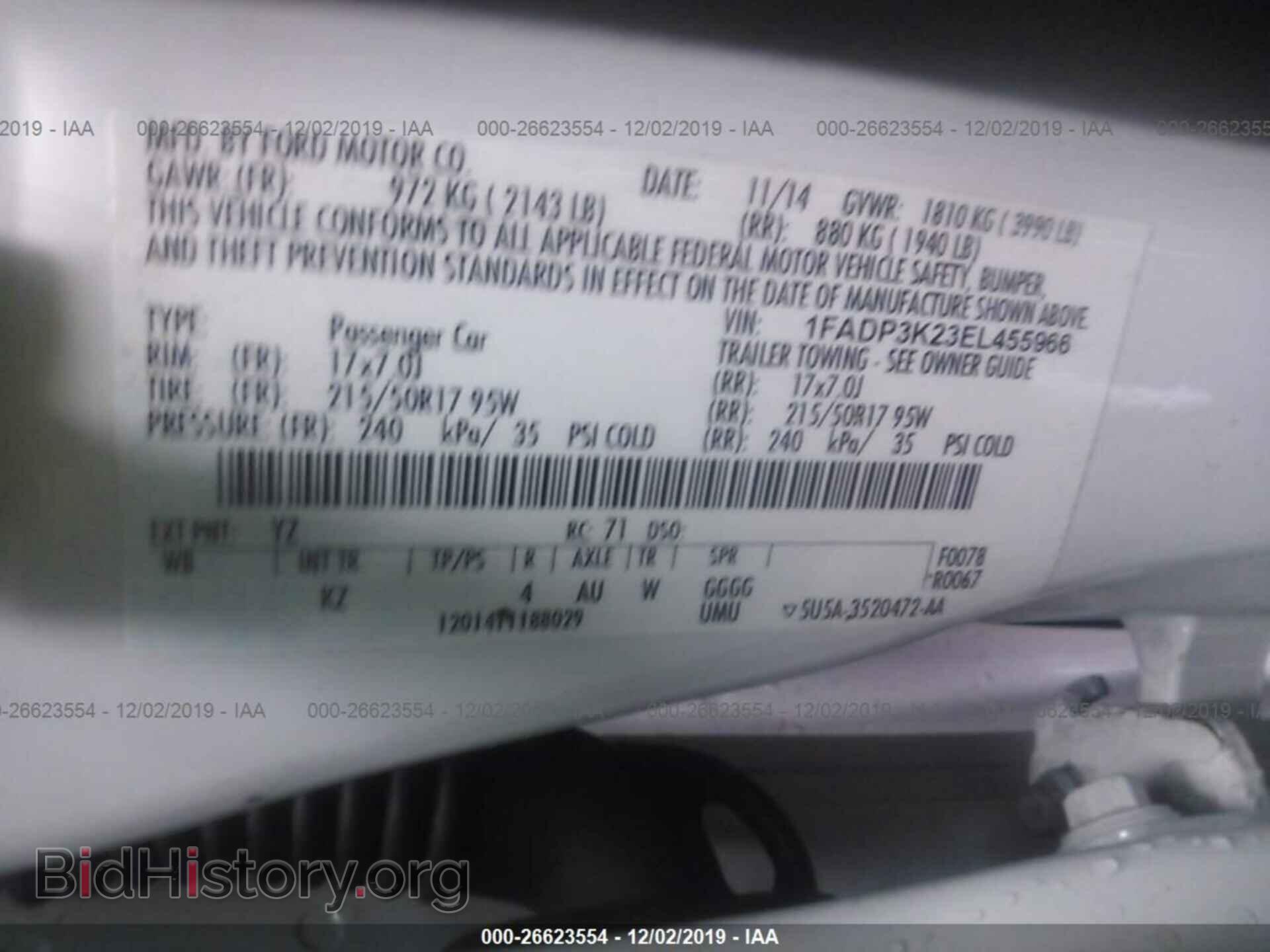 2014 FORD FOCUS - VIN: 1FADP3K23EL455966 - Photo 9