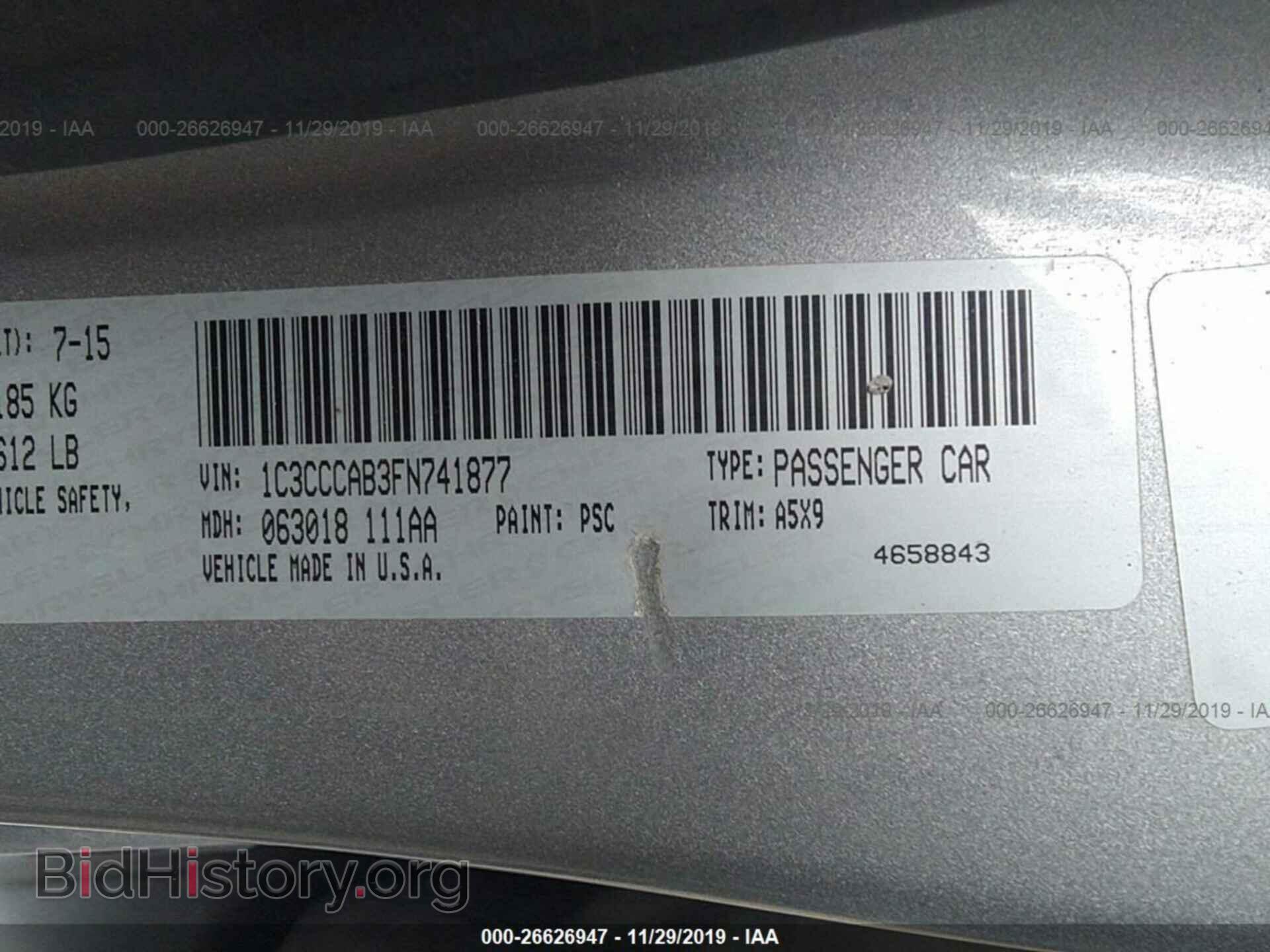 2015 CHRYSLER 200 - VIN: 1C3CCCAB3FN741877 - Photo 9