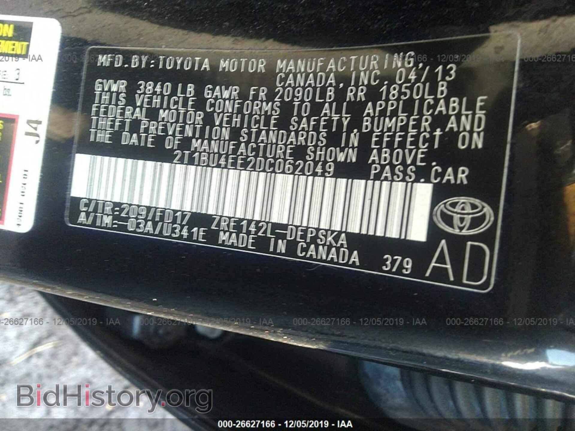 2013 TOYOTA COROLLA - VIN: 2T1BU4EE2DC062049 - Photo 9