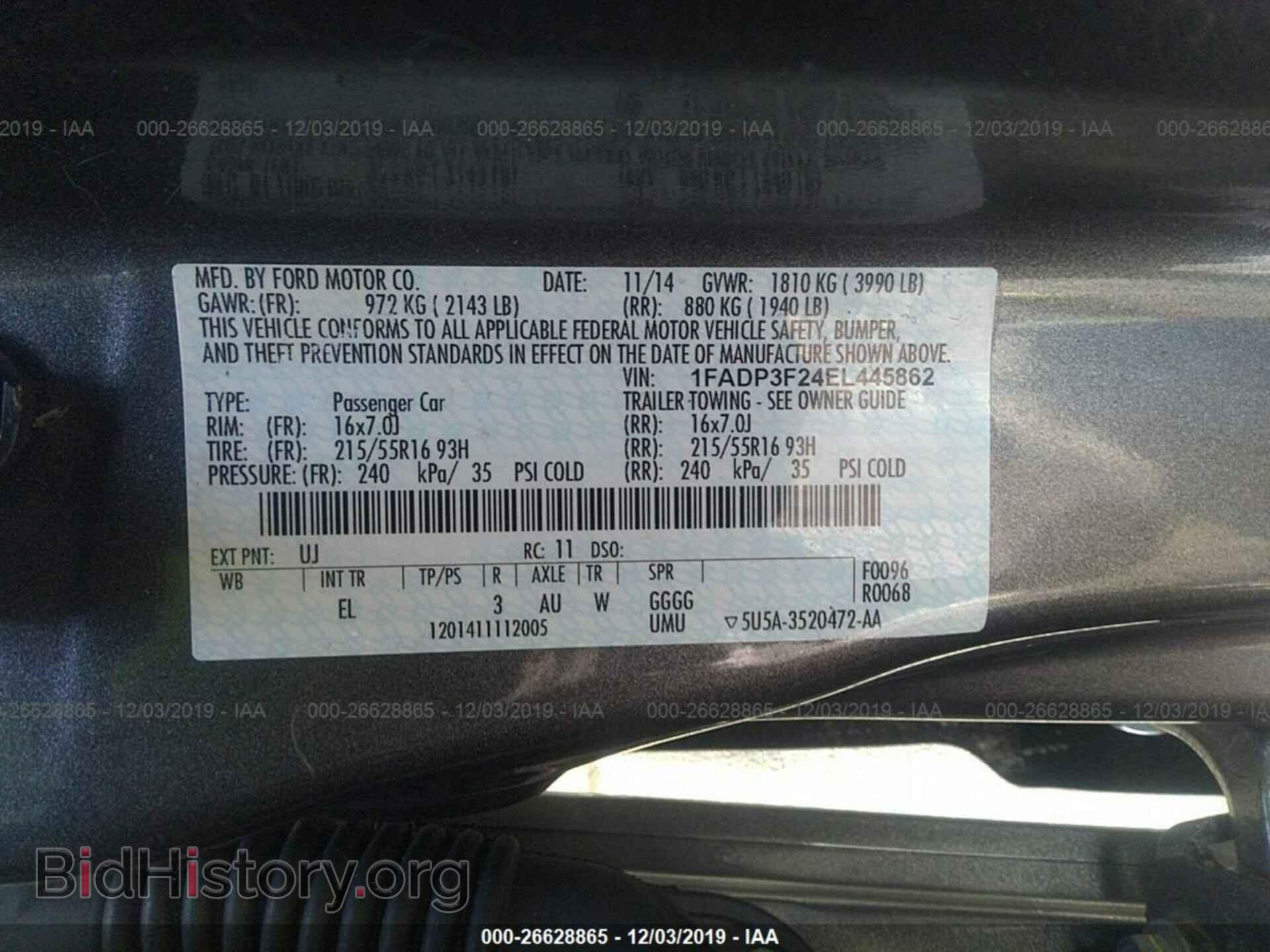 2014 FORD FOCUS - VIN: 1FADP3F24EL445862 - Photo 9