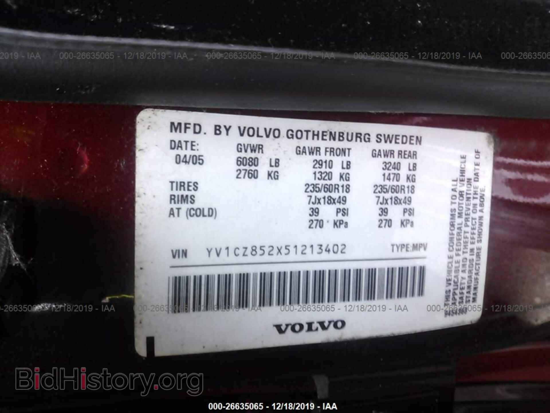 2005 VOLVO XC90 - VIN: YV1CZ852X51213402 - Фото 9