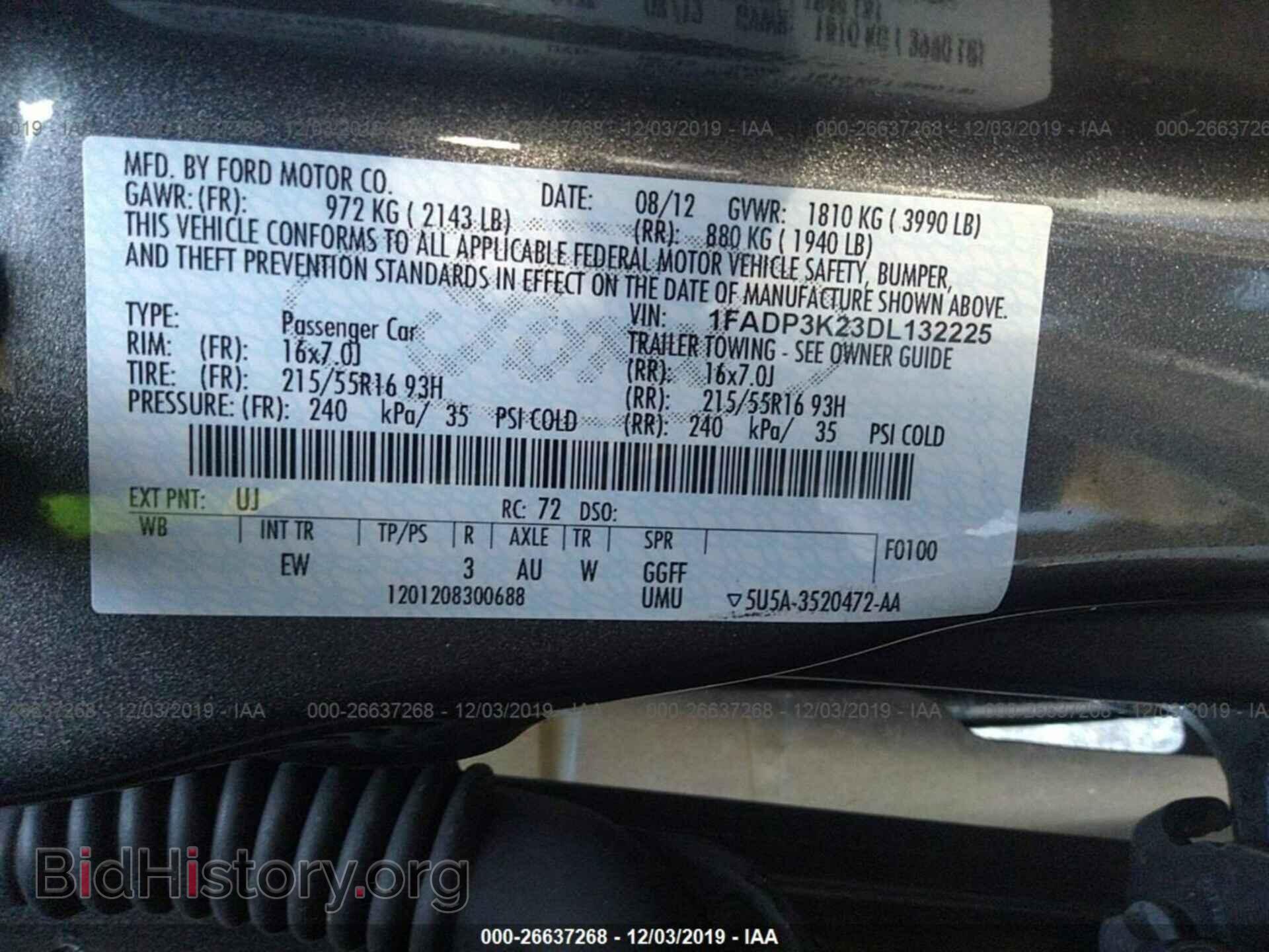 2013 FORD FOCUS - VIN: 1FADP3K23DL132225 - Фото 9