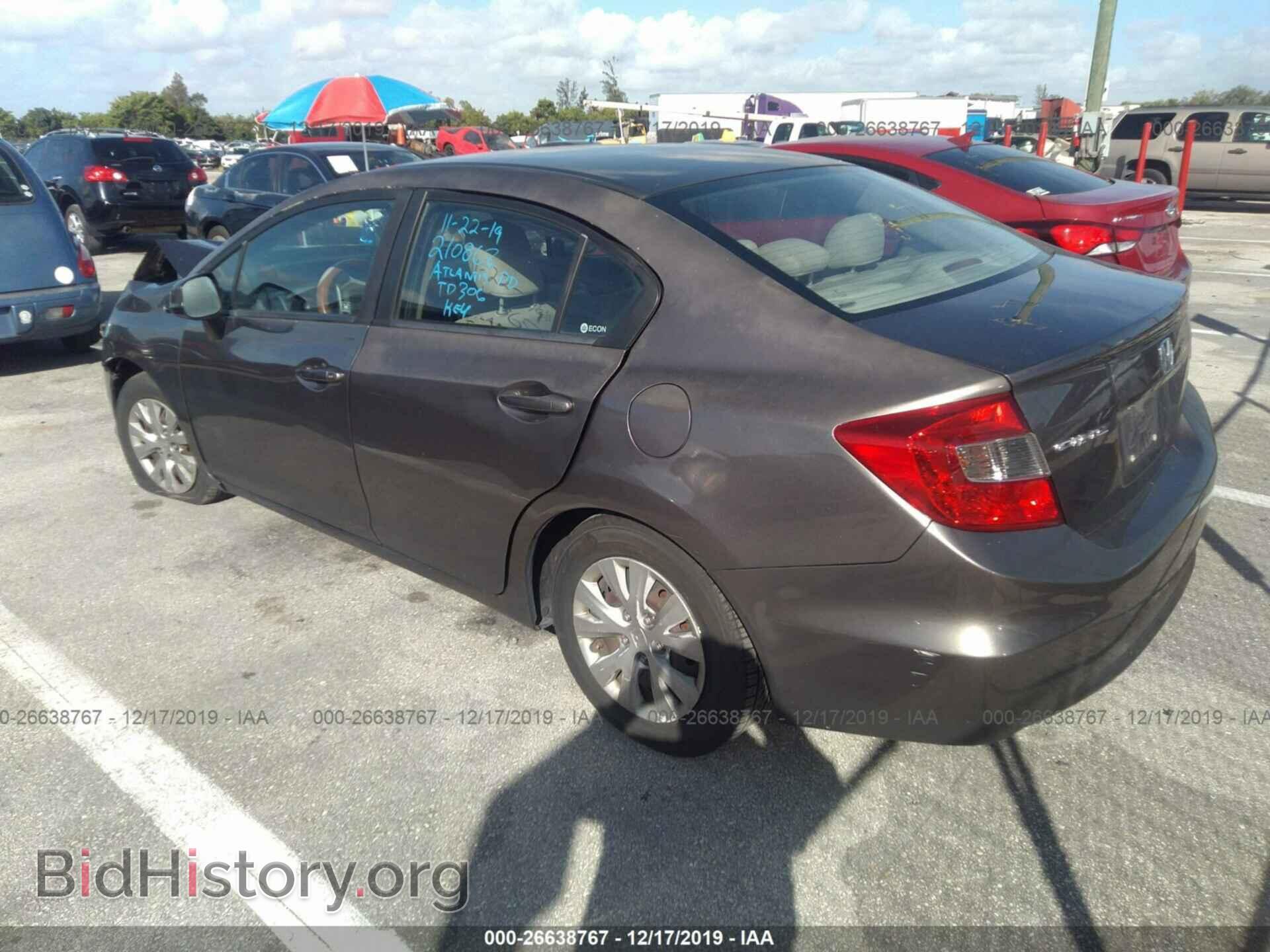 2012 Honda Civic - VIN: 19XFB2F51CE054471 - Фото 3