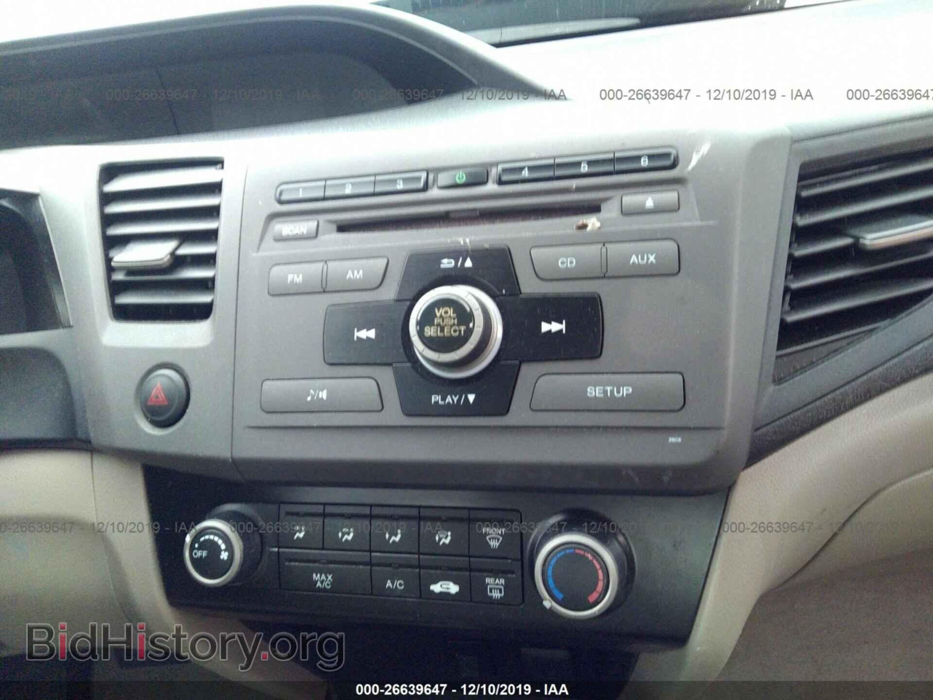 2012 HONDA CIVIC - VIN: 19XFB2F51CE357346 - Фото 6
