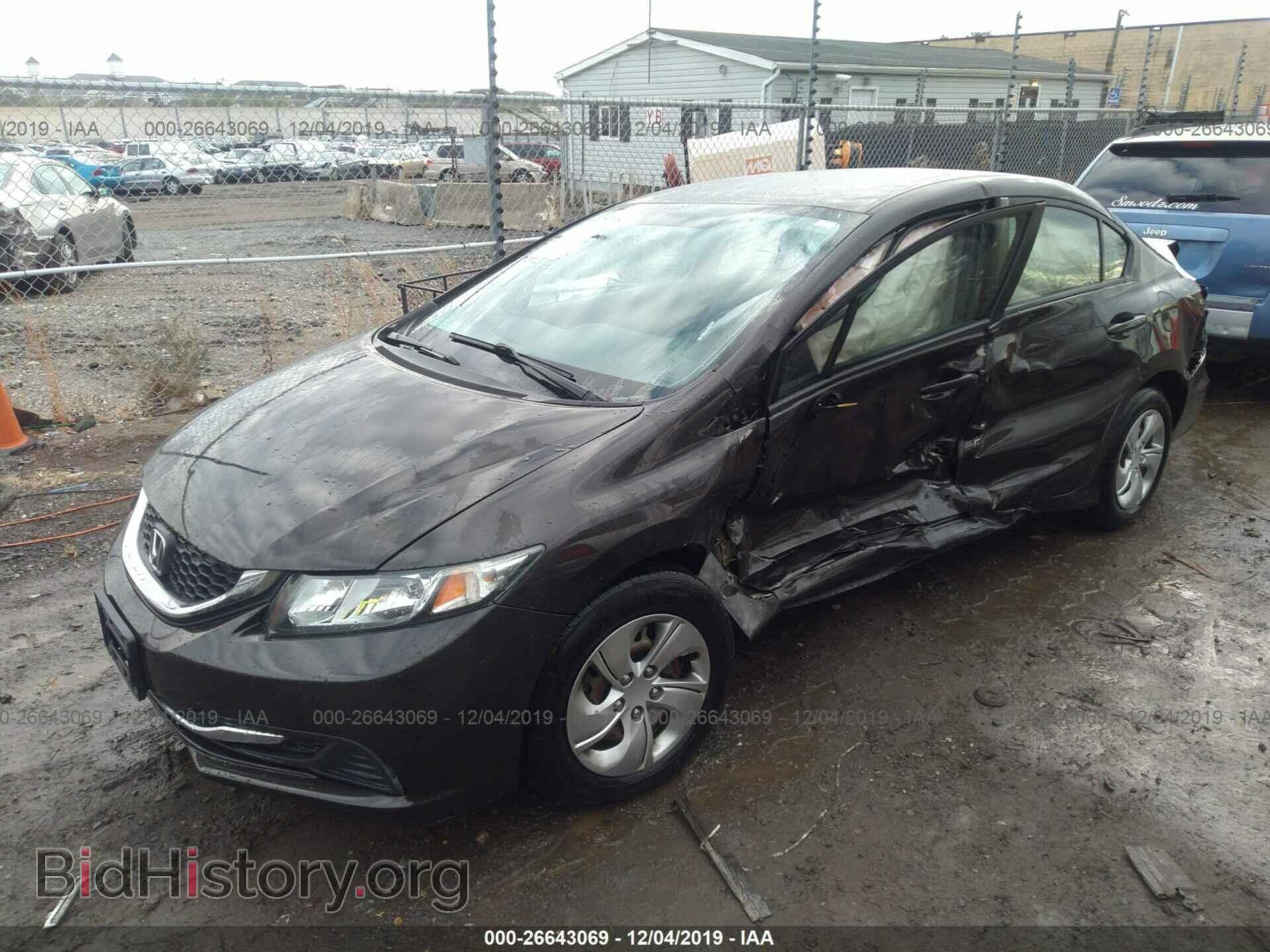 2014 HONDA CIVIC - VIN: 2HGFB2F57EH543448 - Фото 2