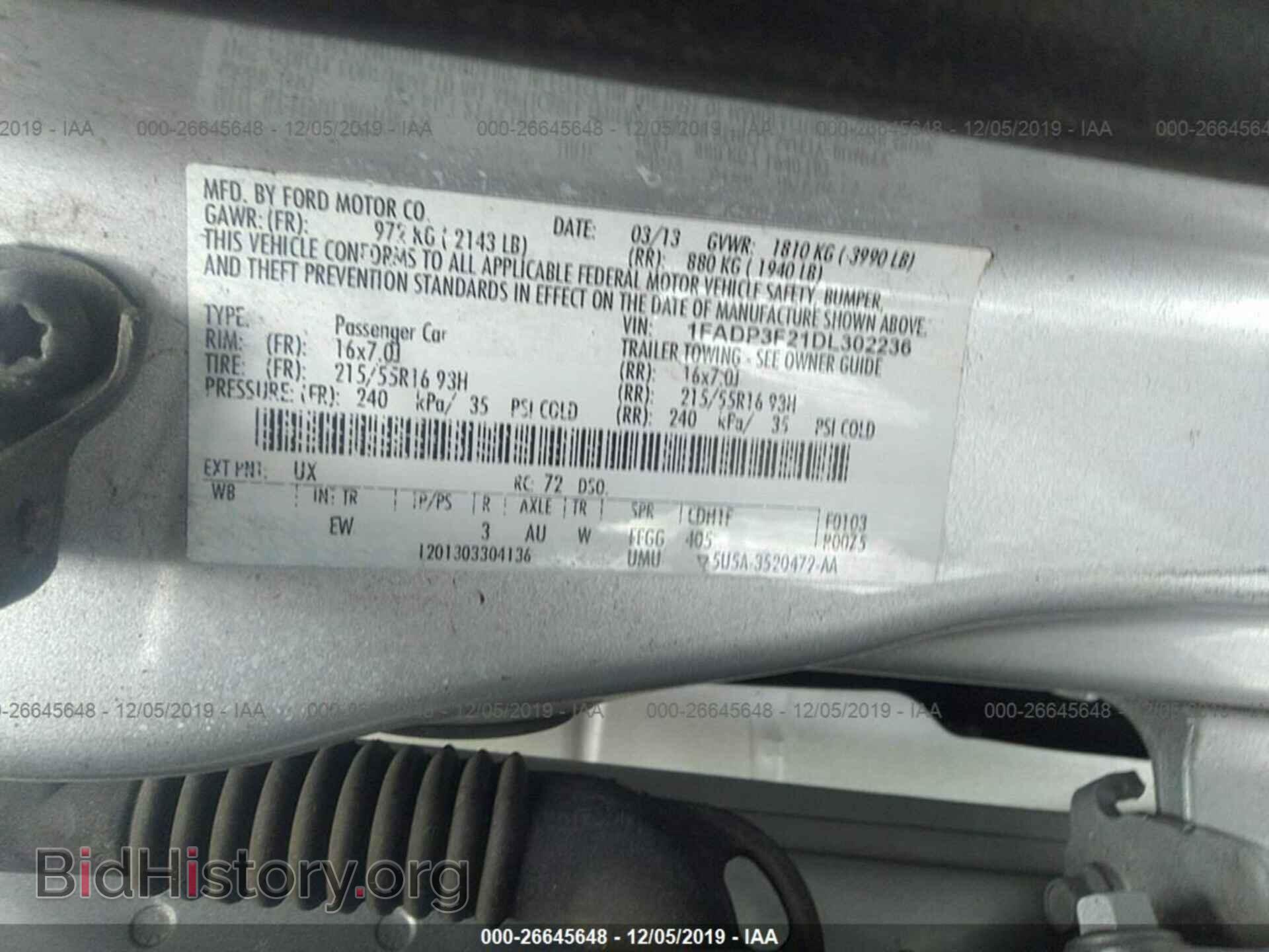 2013 FORD FOCUS - VIN: 1FADP3F21DL302236 - Photo 9