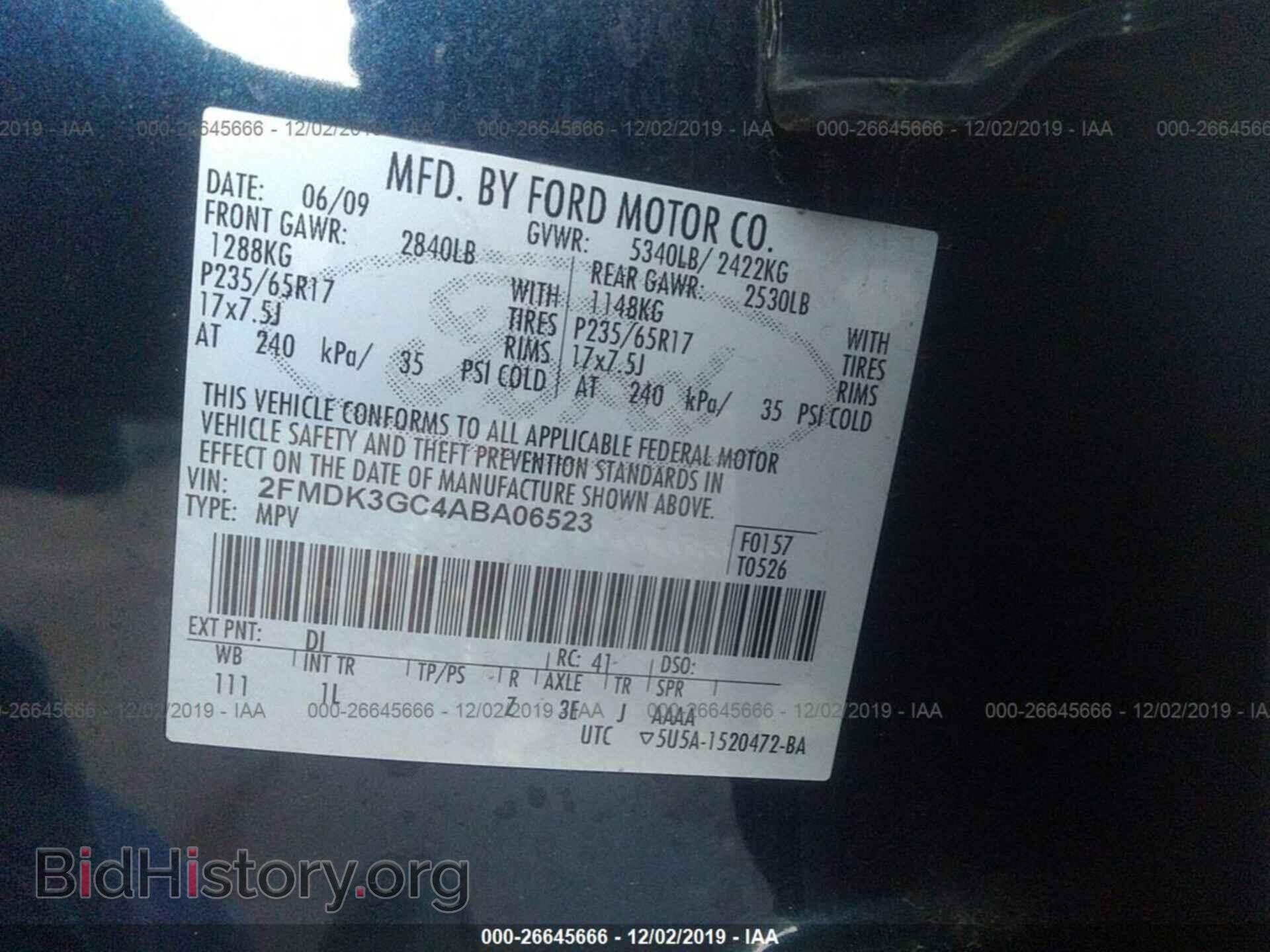 2010 FORD EDGE - VIN: 2FMDK3GC4ABA06523 - Photo 9