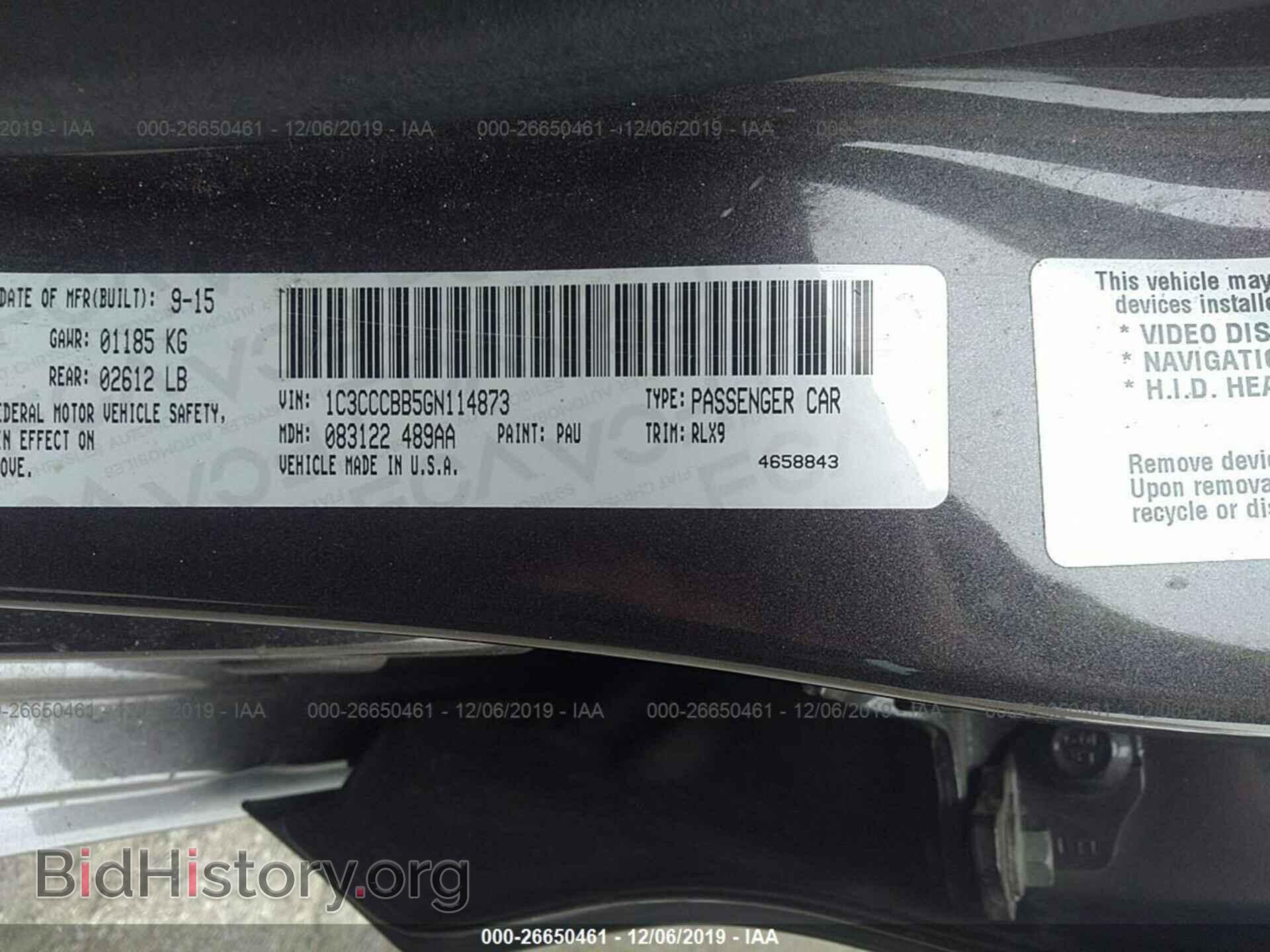 2016 CHRYSLER 200 - VIN: 1C3CCCBB5GN114873 - Photo 9