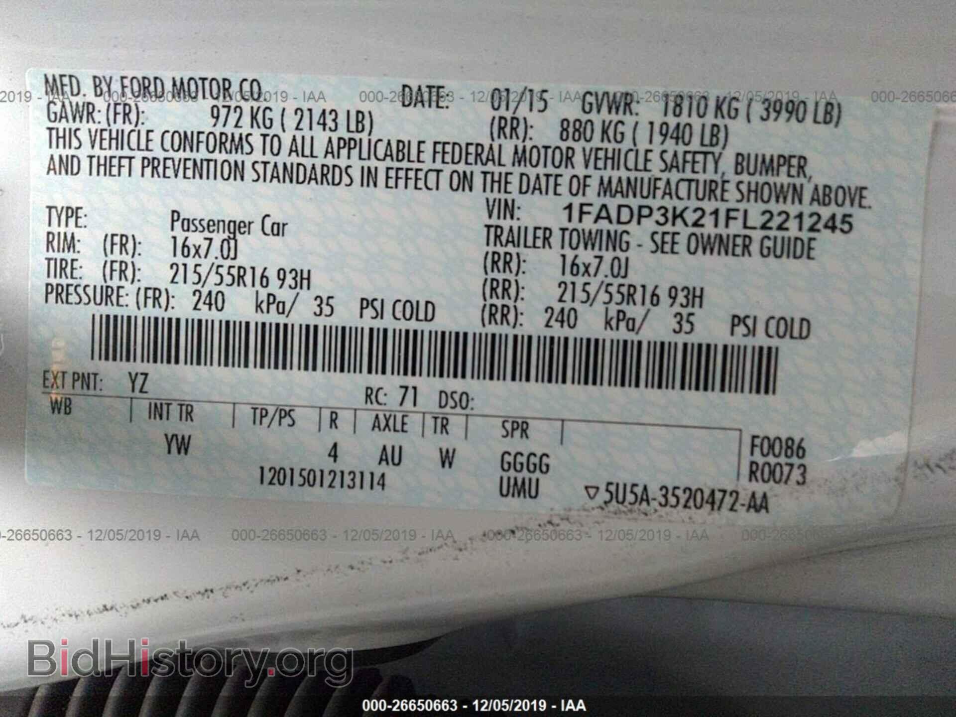2015 FORD FOCUS - VIN: 1FADP3K21FL221245 - Photo 9