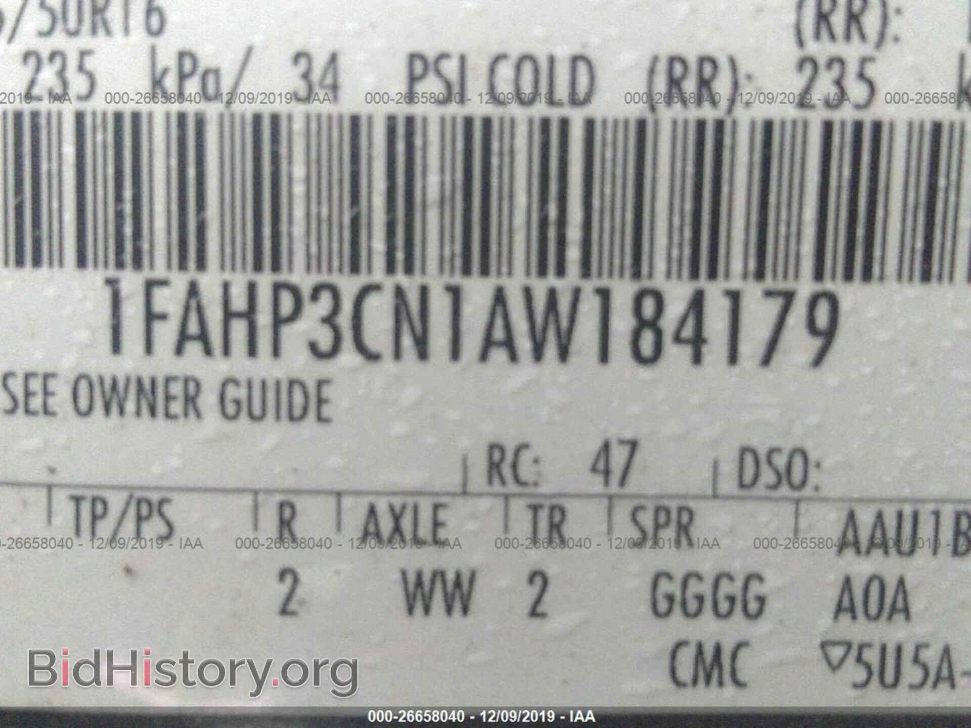 2010 FORD FOCUS - VIN: 1FAHP3CN1AW184179 - Фото 9