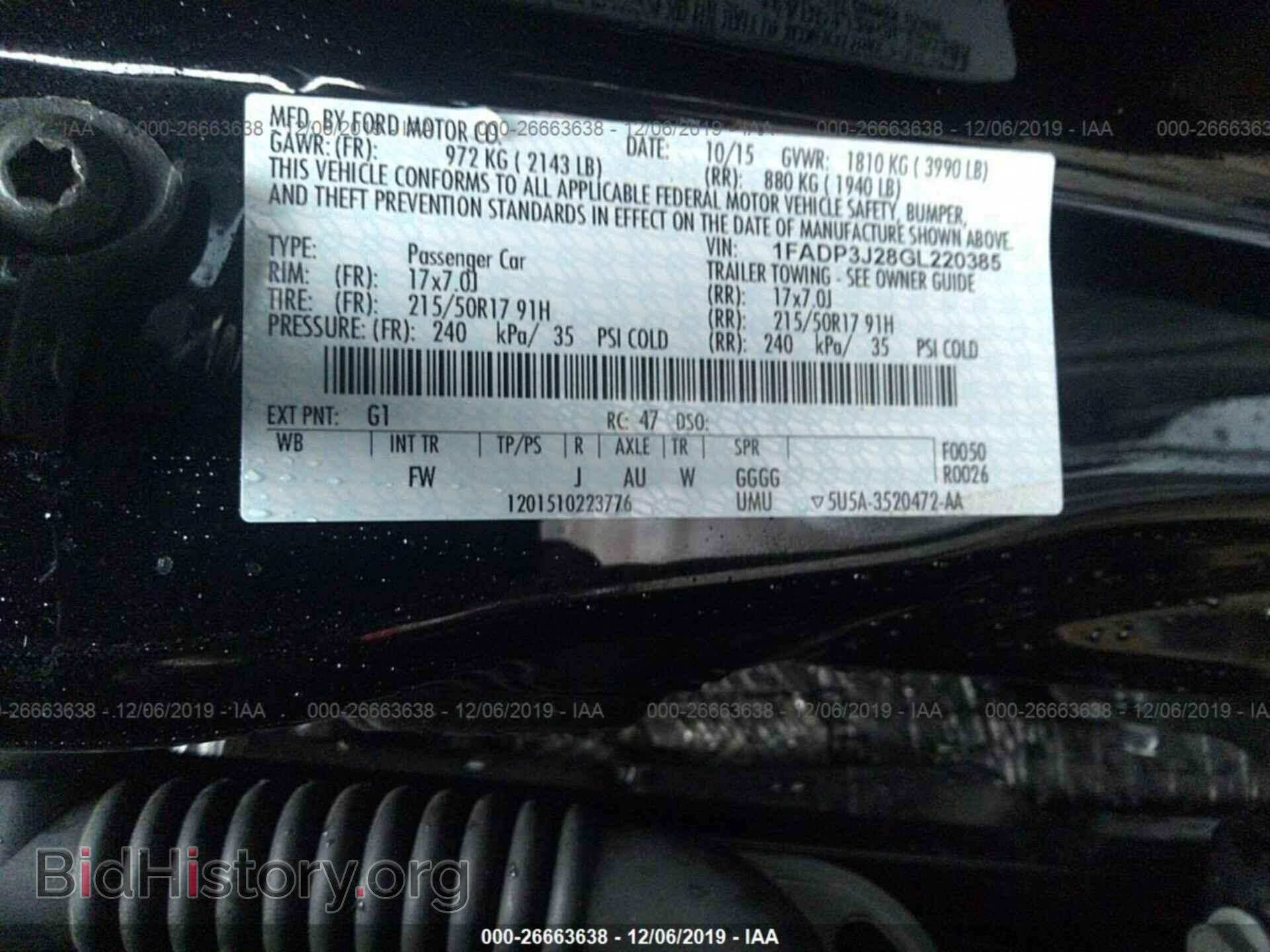 2016 FORD FOCUS - VIN: 1FADP3J28GL220385 - Фото 9