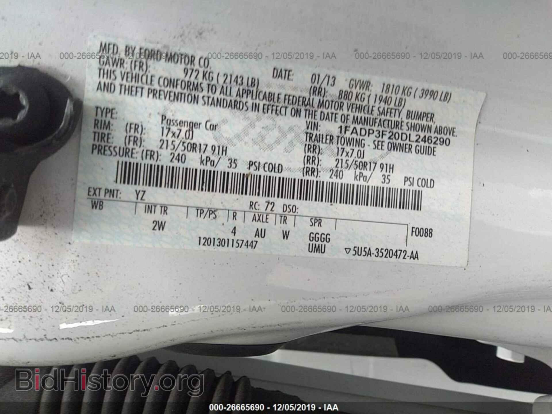 2013 FORD FOCUS - VIN: 1FADP3F20DL246290 - Photo 9