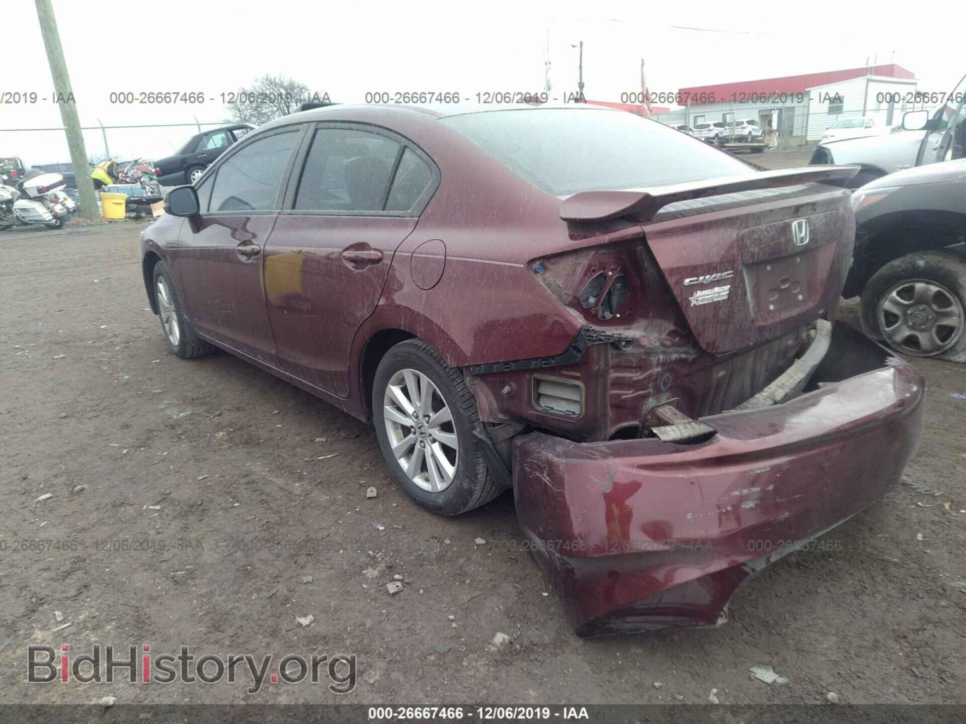 2012 HONDA CIVIC - VIN: 2HGFB2F90CH505494 - Фото 3