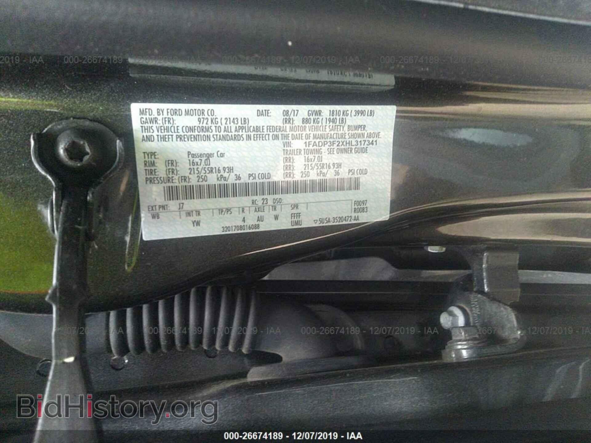 2017 FORD FOCUS - VIN: 1FADP3F2XHL317341 - Фото 9