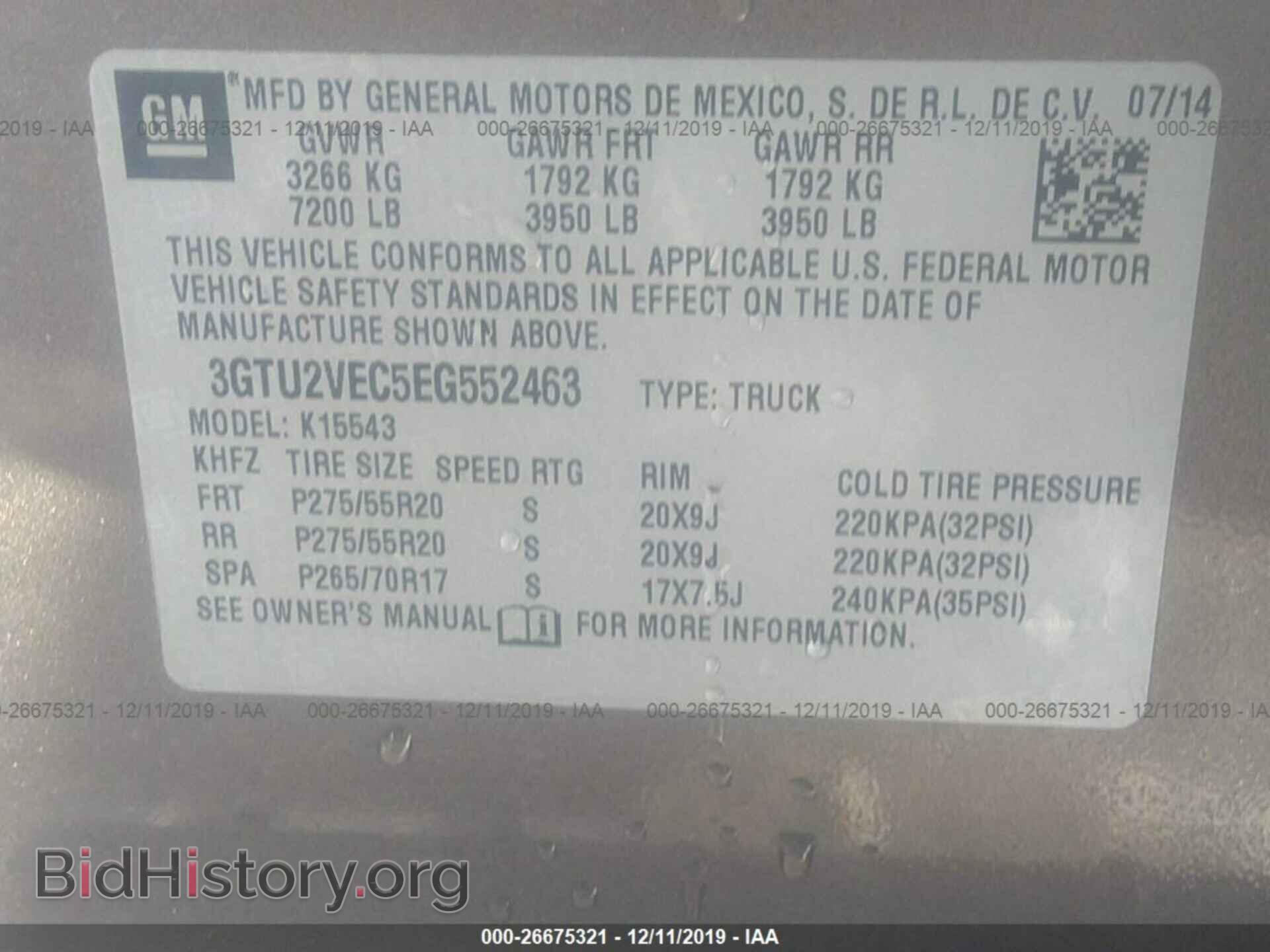2014 GMC SIERRA - VIN: 3GTU2VEC5EG552463 - Photo 9