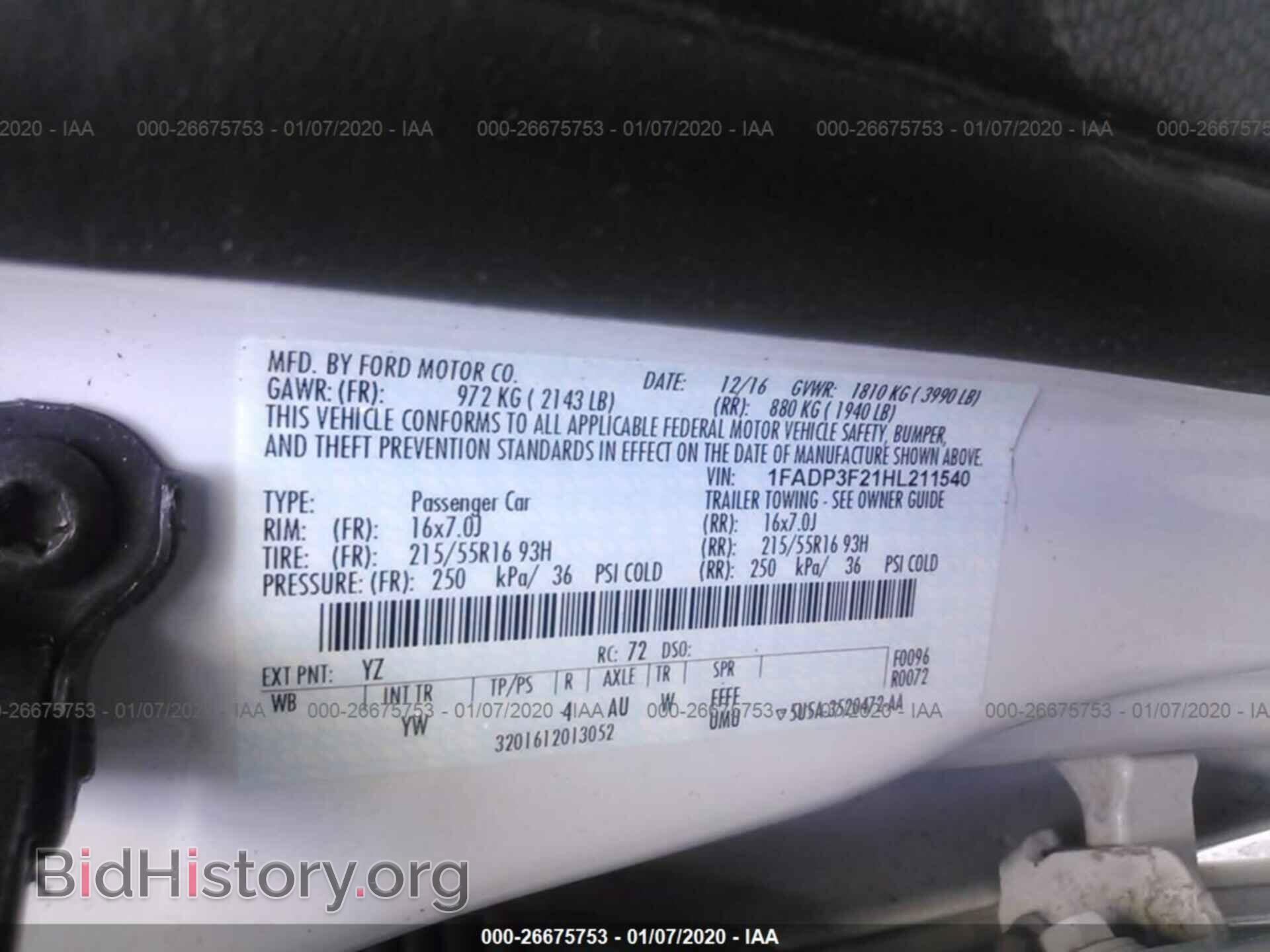 2017 FORD FOCUS - VIN: 1FADP3F21HL211540 - Photo 9