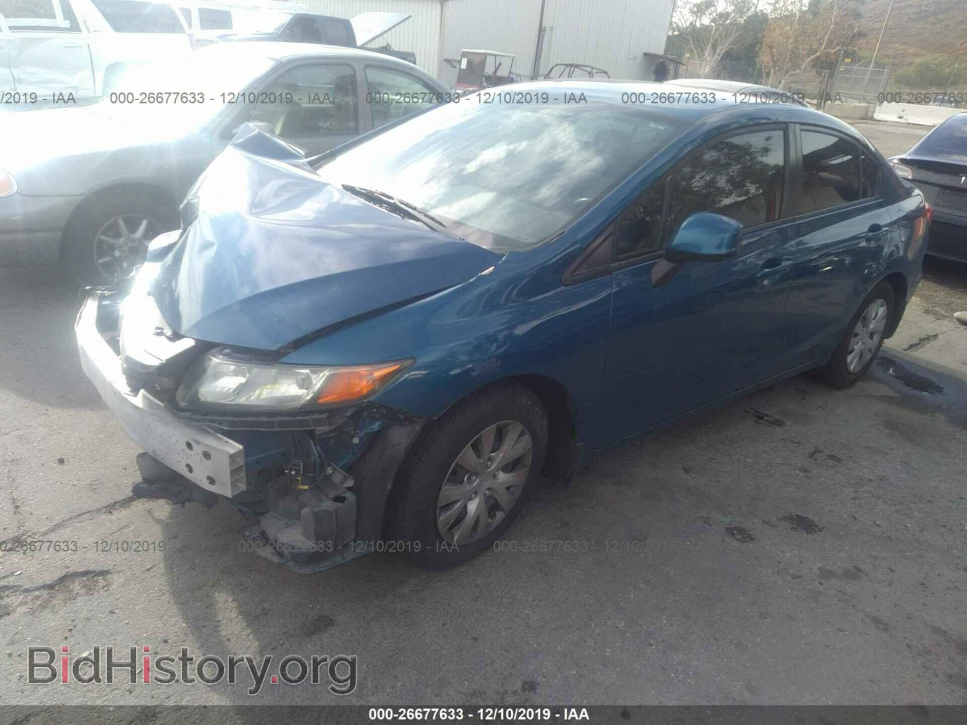2012 HONDA CIVIC - VIN: 2HGFB2F54CH534090 - Фото 2