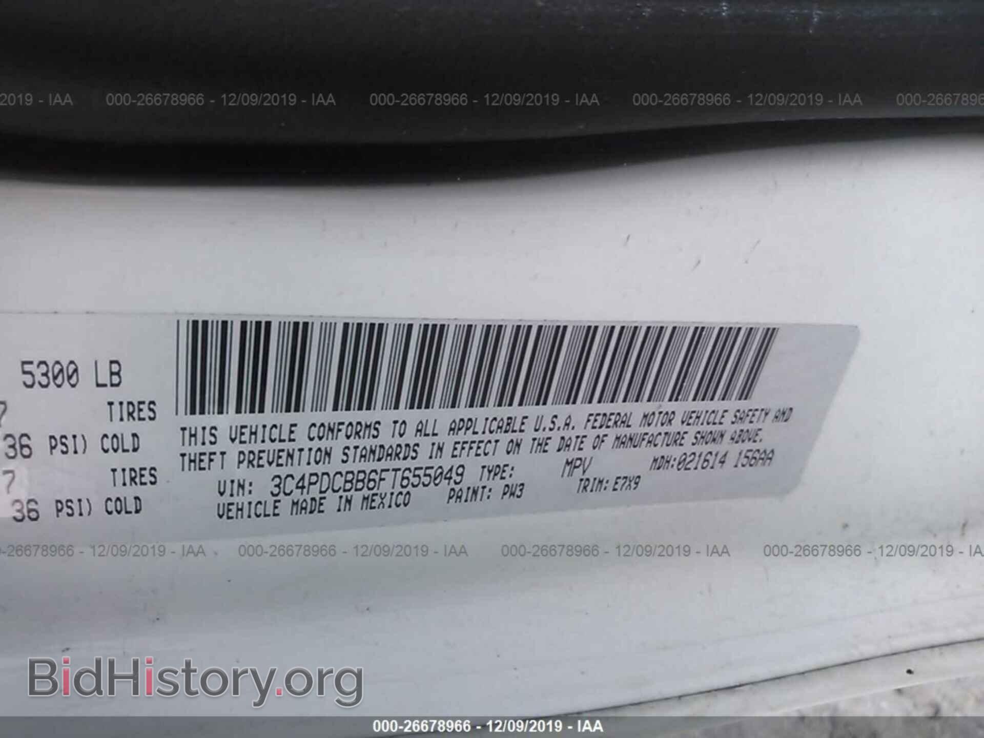 2015 DODGE JOURNEY - VIN: 3C4PDCBB6FT655049 - Photo 9