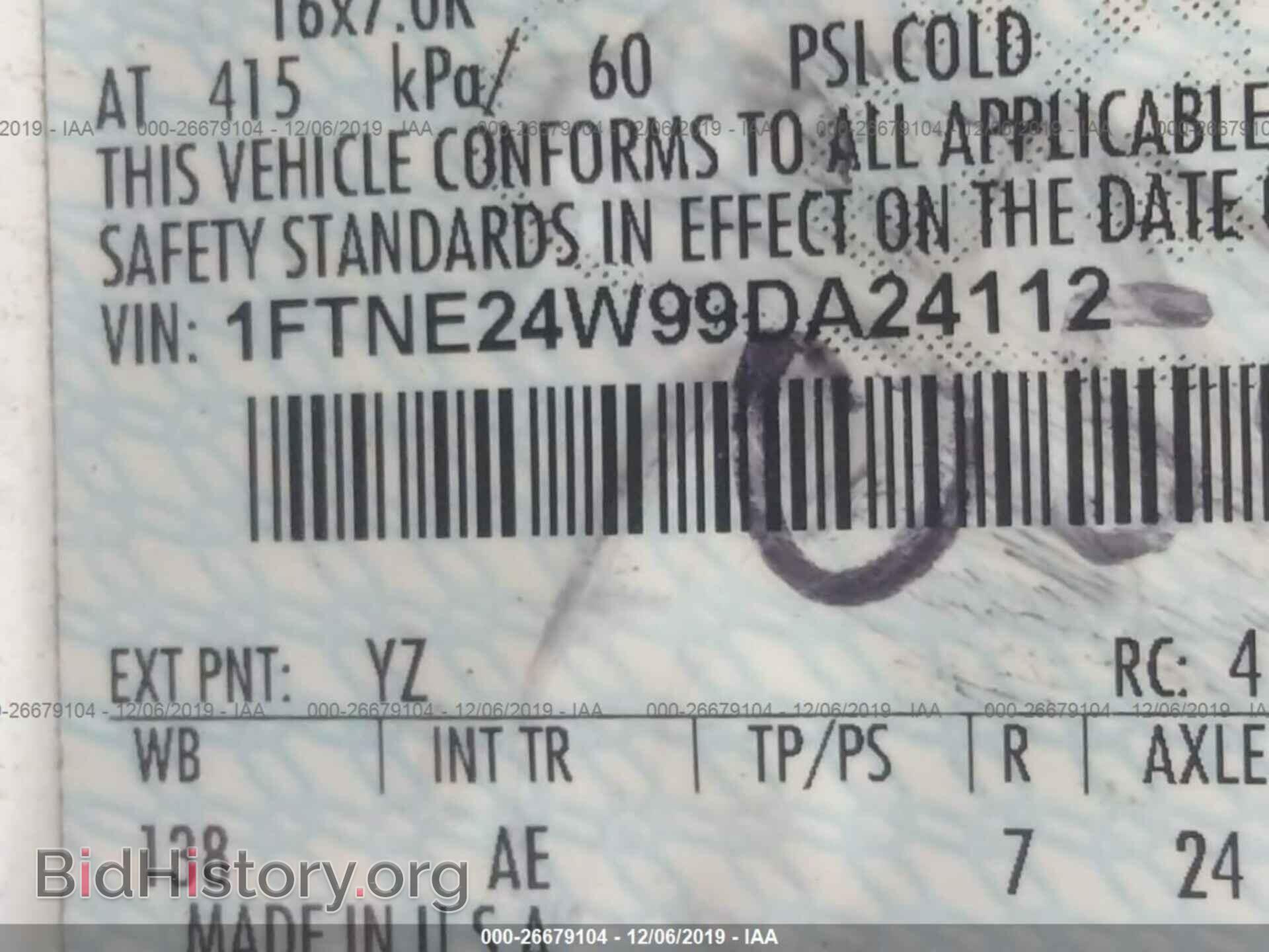 2009 FORD ECONOLINE - VIN: 1FTNE24W99DA24112 - Фото 9