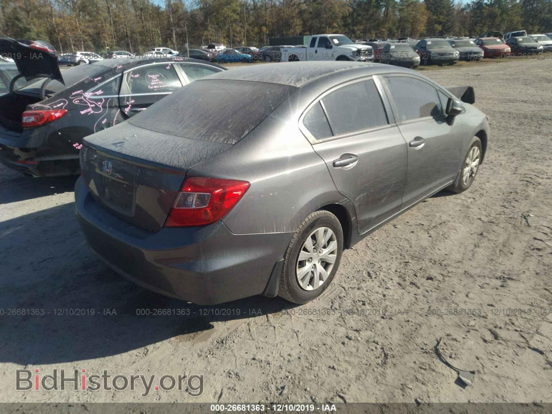2012 Honda Civic - VIN: 2HGFB2F52CH608638 - Фото 4