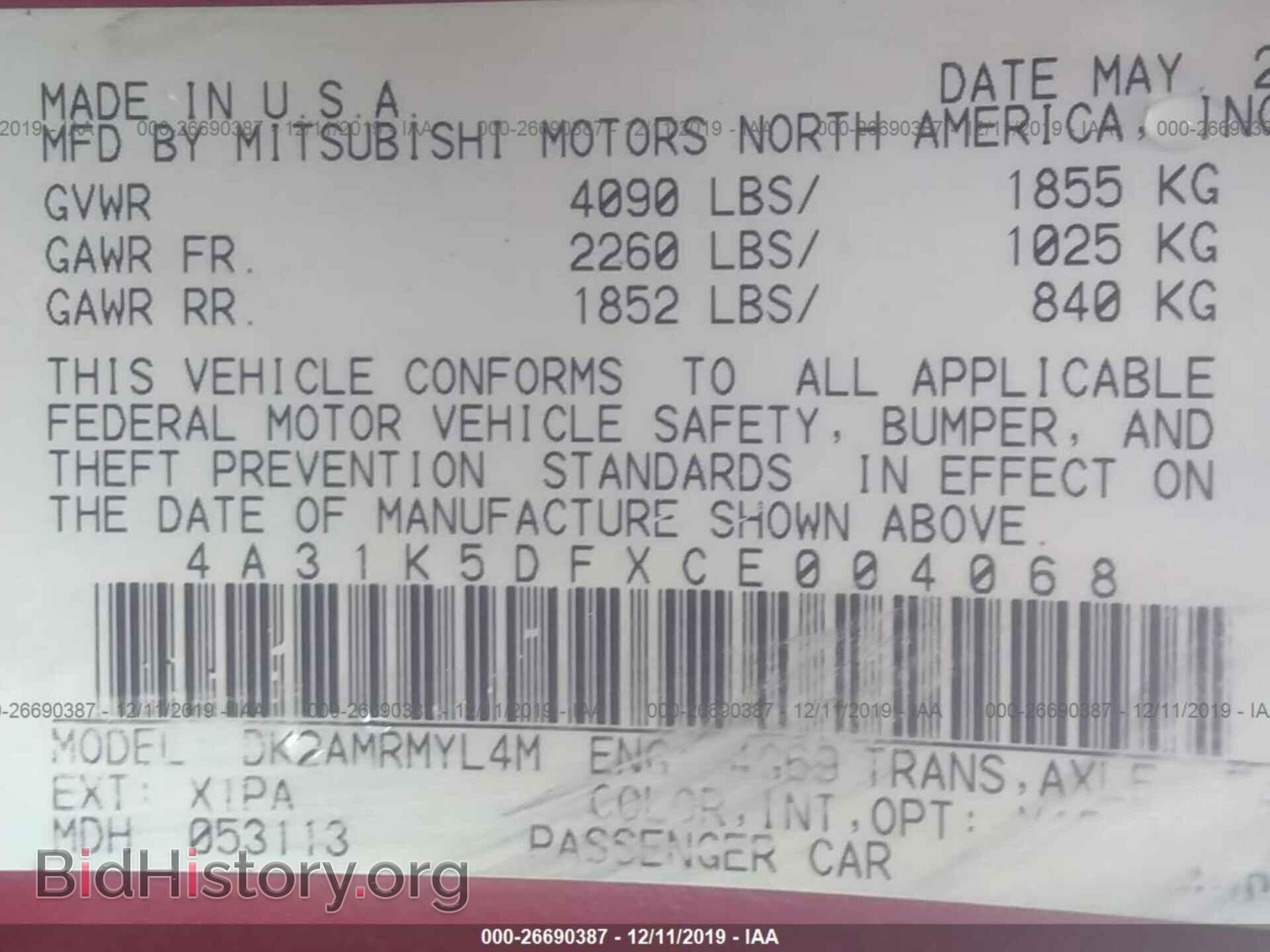 2012 MITSUBISHI ECLIPSE - VIN: 4A31K5DFXCE004068 - Photo 9