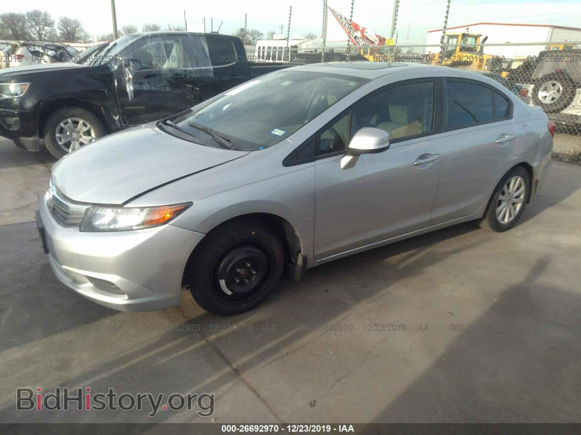 2012 HONDA CIVIC - VIN: 2HGFB2F93CH523844 - Фото 2