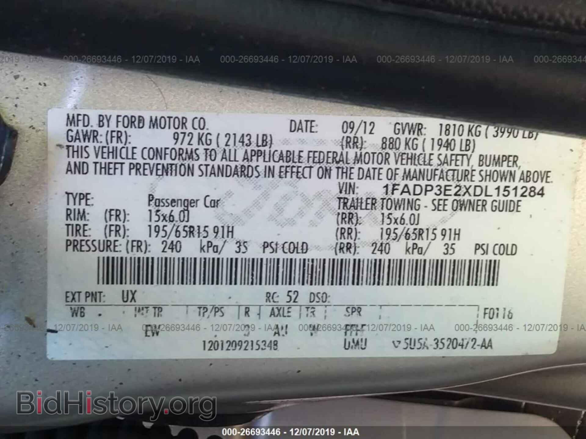 2013 FORD FOCUS - VIN: 1FADP3E2XDL151284 - Photo 9