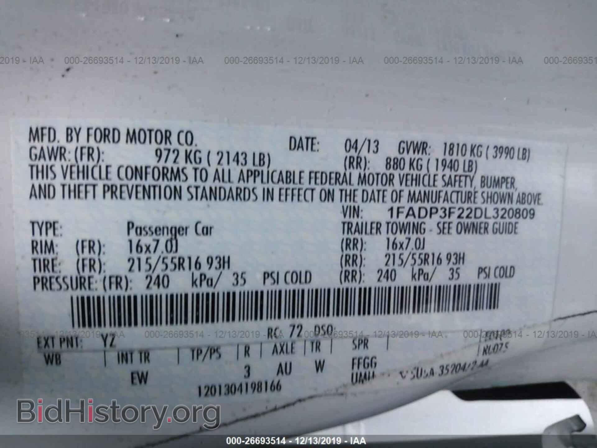 2013 FORD FOCUS - VIN: 1FADP3F22DL320809 - Photo 9