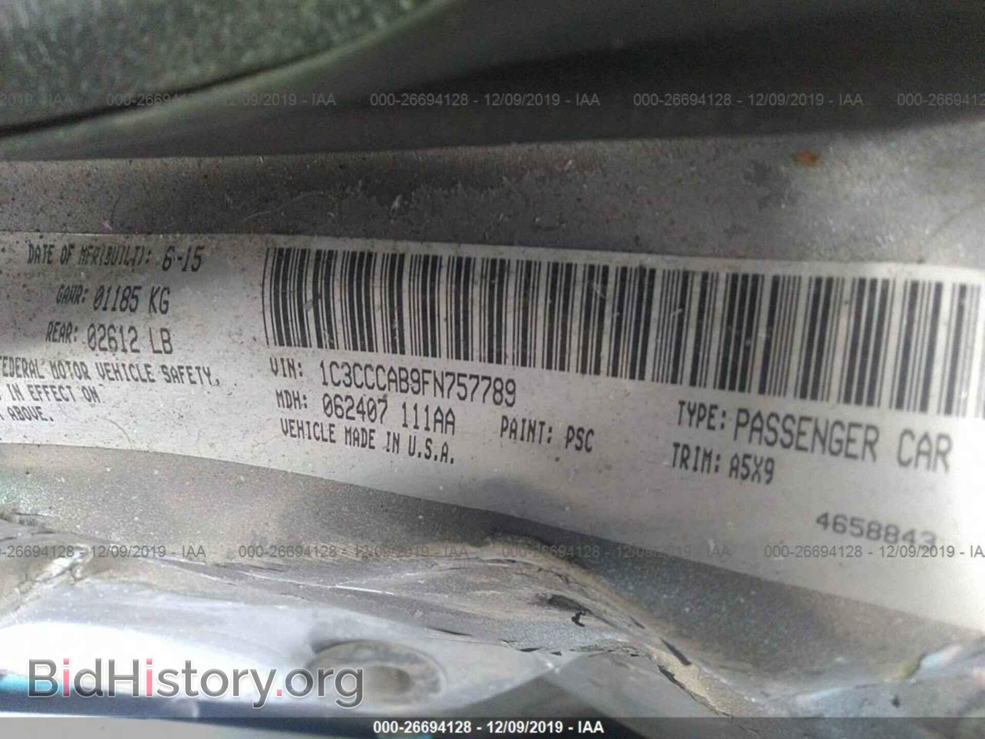 2015 CHRYSLER 200 - VIN: 1C3CCCAB9FN757789 - Photo 9
