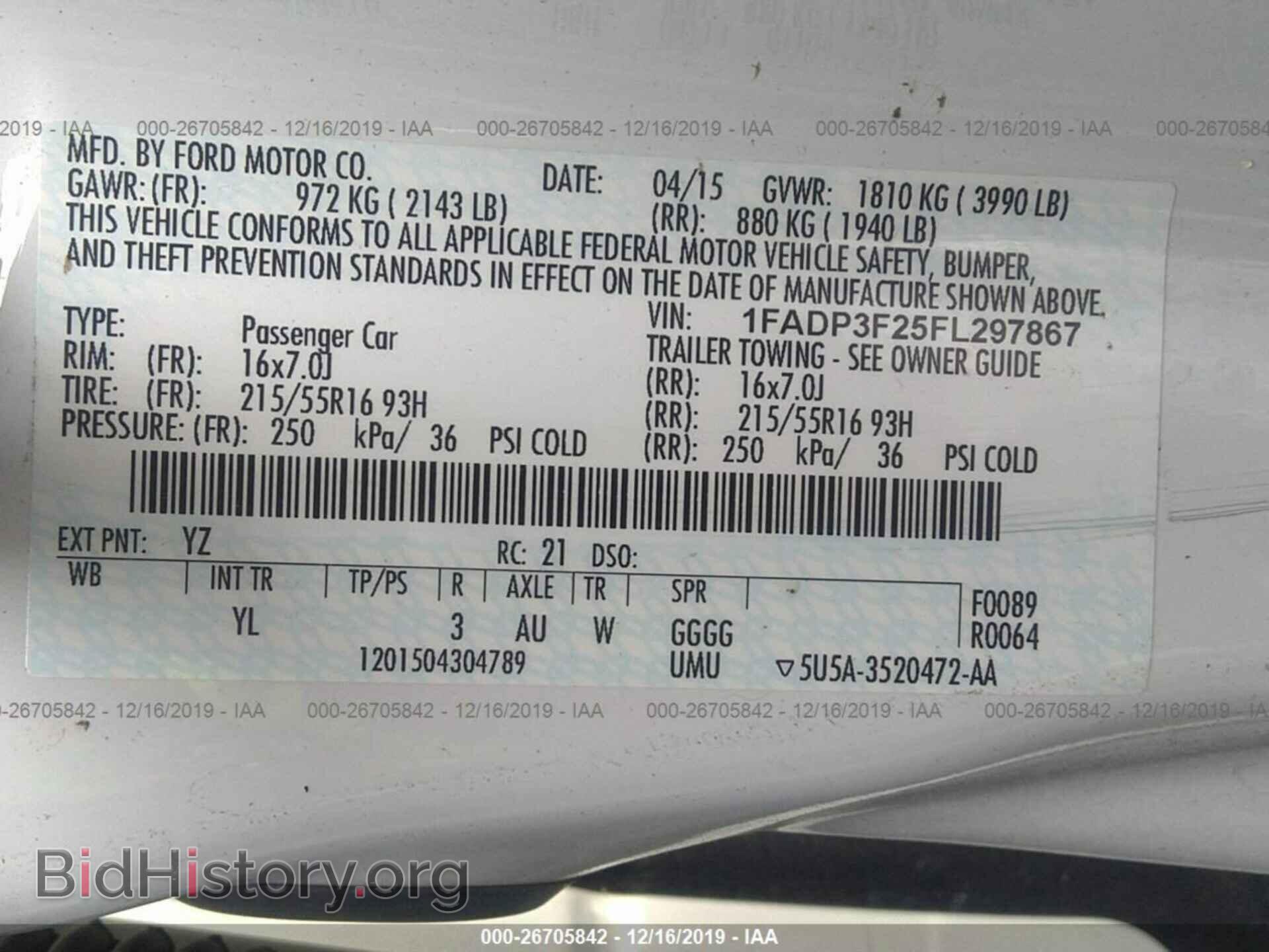 2015 FORD FOCUS - VIN: 1FADP3F25FL297867 - Photo 9