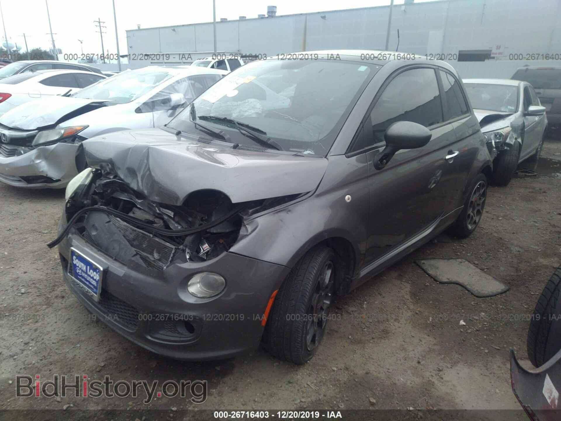 2012 FIAT 500 - VIN: 3C3CFFBR0CT100430 - Фото 2