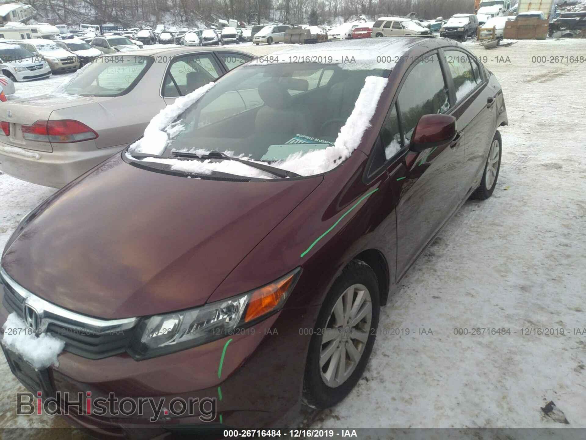 2012 HONDA CIVIC - VIN: 19XFB2F91CE093533 - Фото 2
