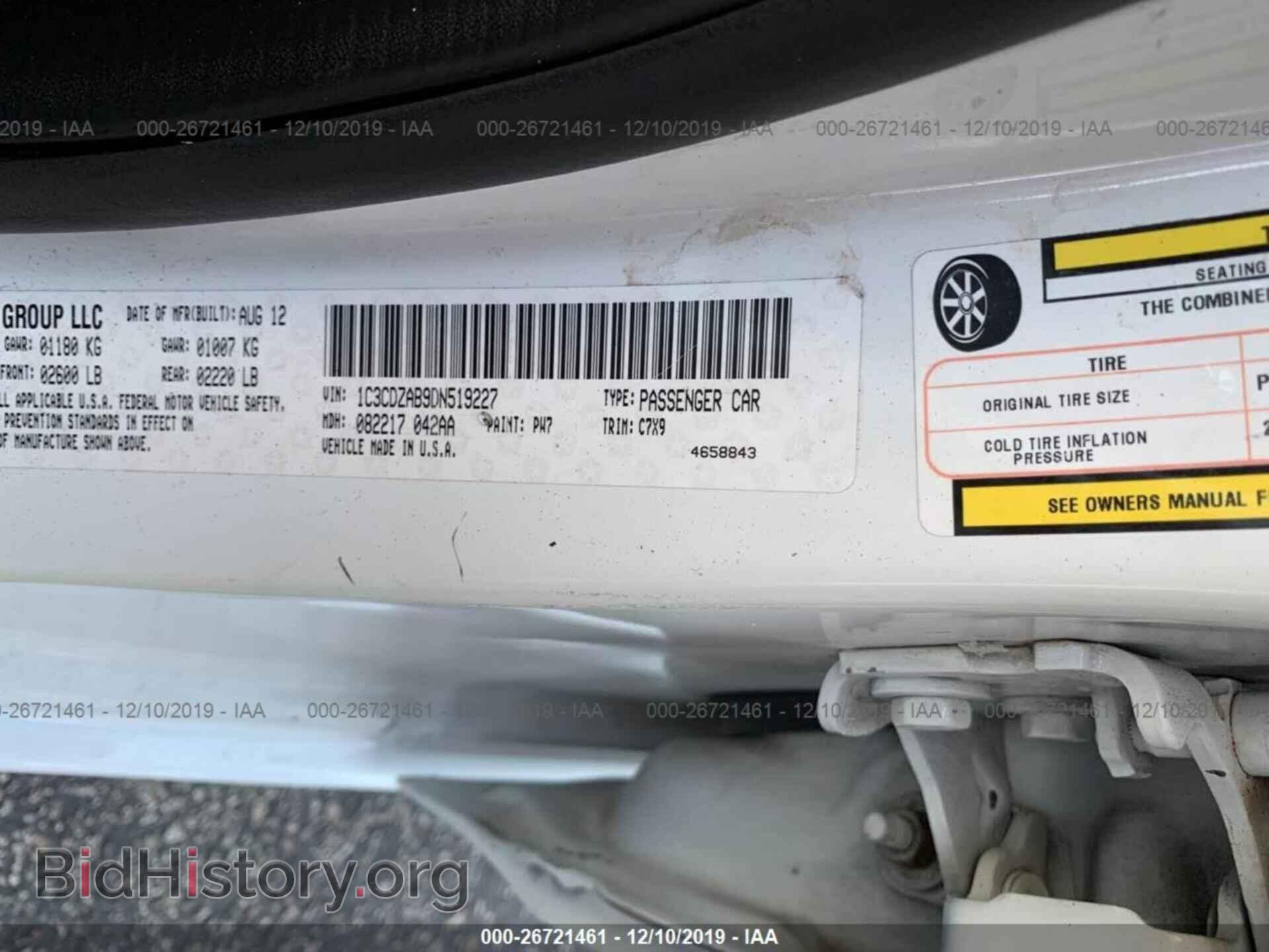 2013 DODGE AVENGER - VIN: 1C3CDZAB9DN519227 - Фото 9