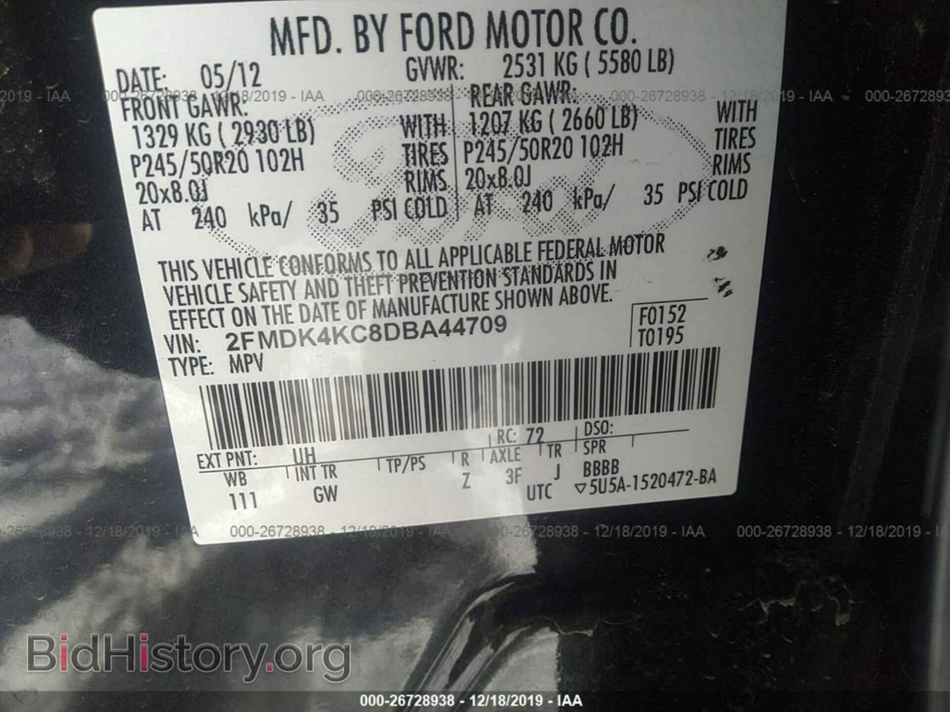 2013 FORD EDGE - VIN: 2FMDK4KC8DBA44709 - Photo 9
