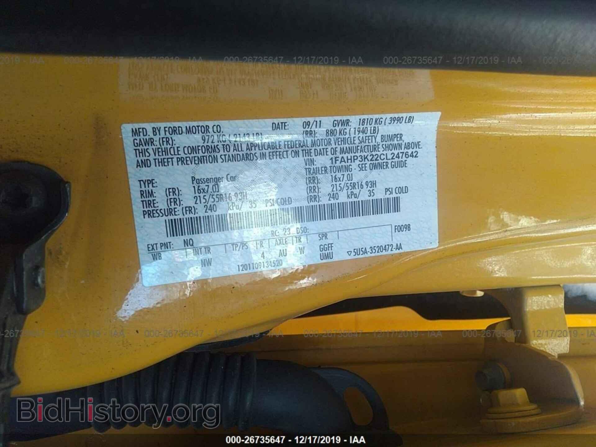2012 FORD FOCUS - VIN: 1FAHP3K22CL247642 - Photo 9