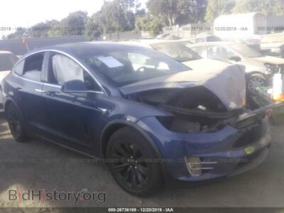2017 Tesla MODEL X, синий — VIN 5YJXCDE25HF055869, IAAI