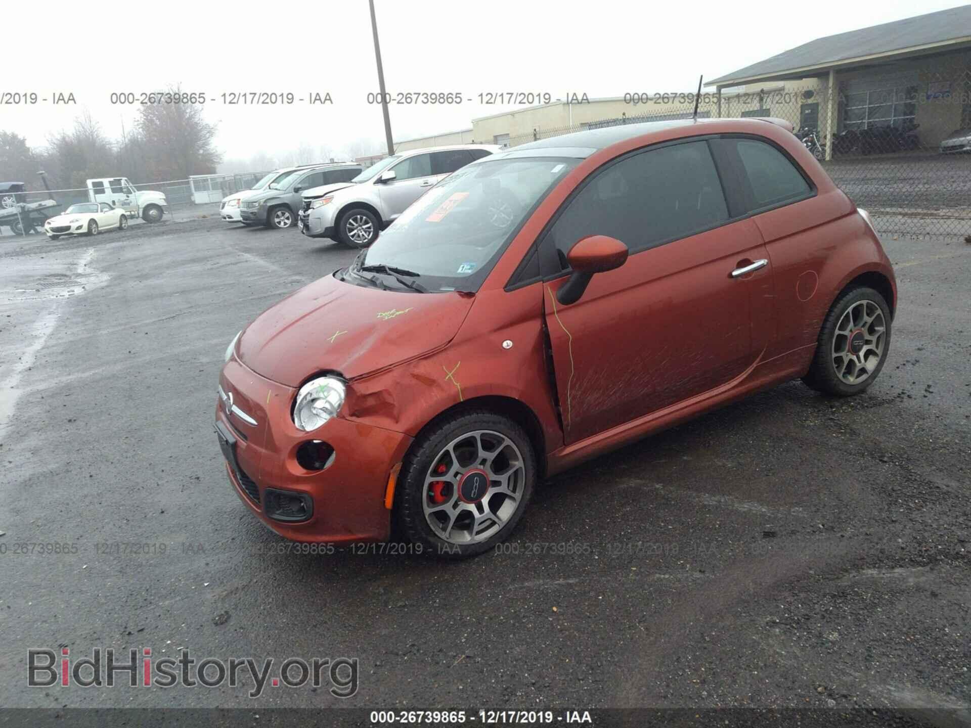 2012 Fiat 500 - VIN: 3C3CFFBR3CT383082 - Фото 2